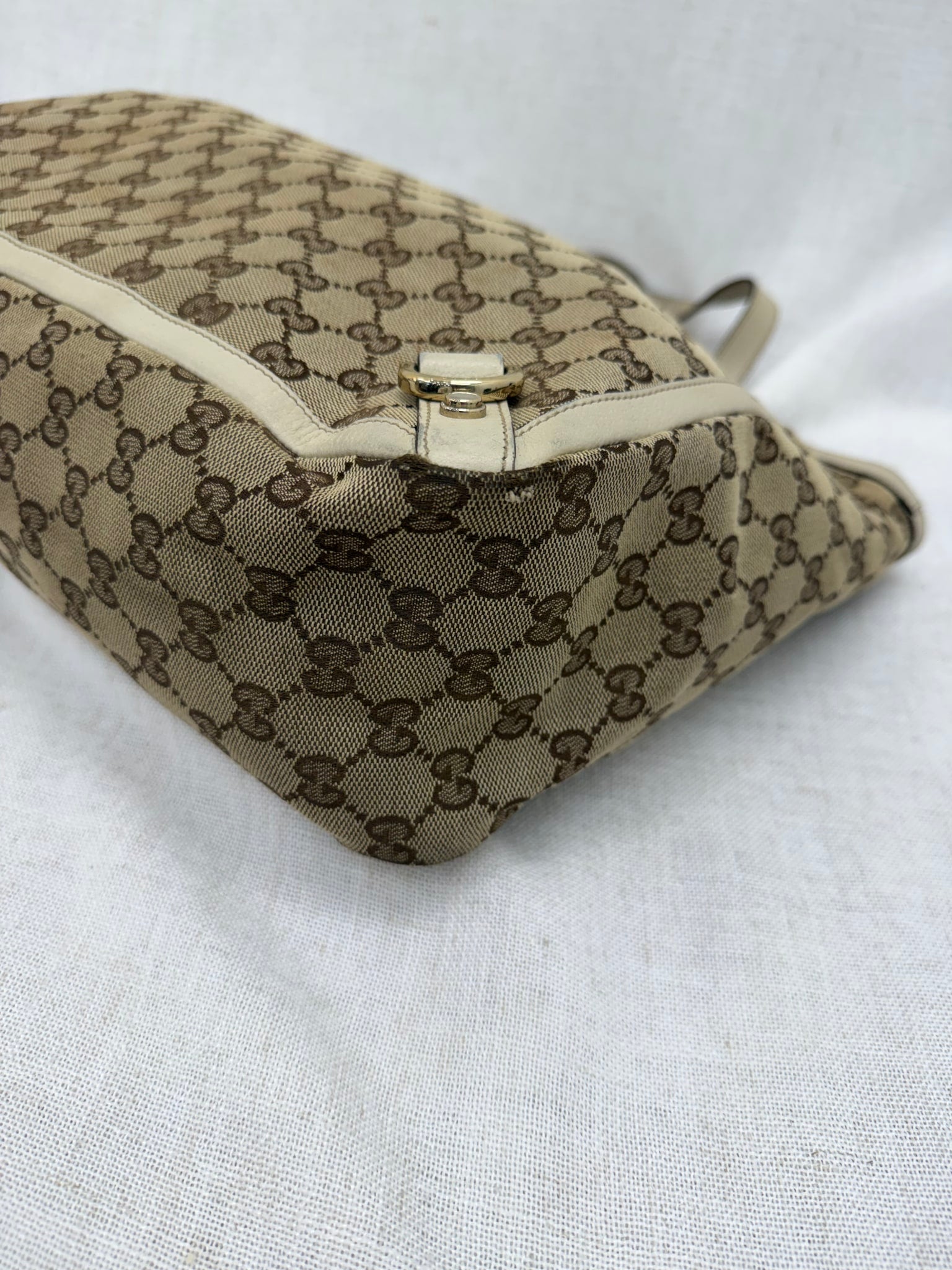 Gucci Tan GG Canvas Abby Tote Bag