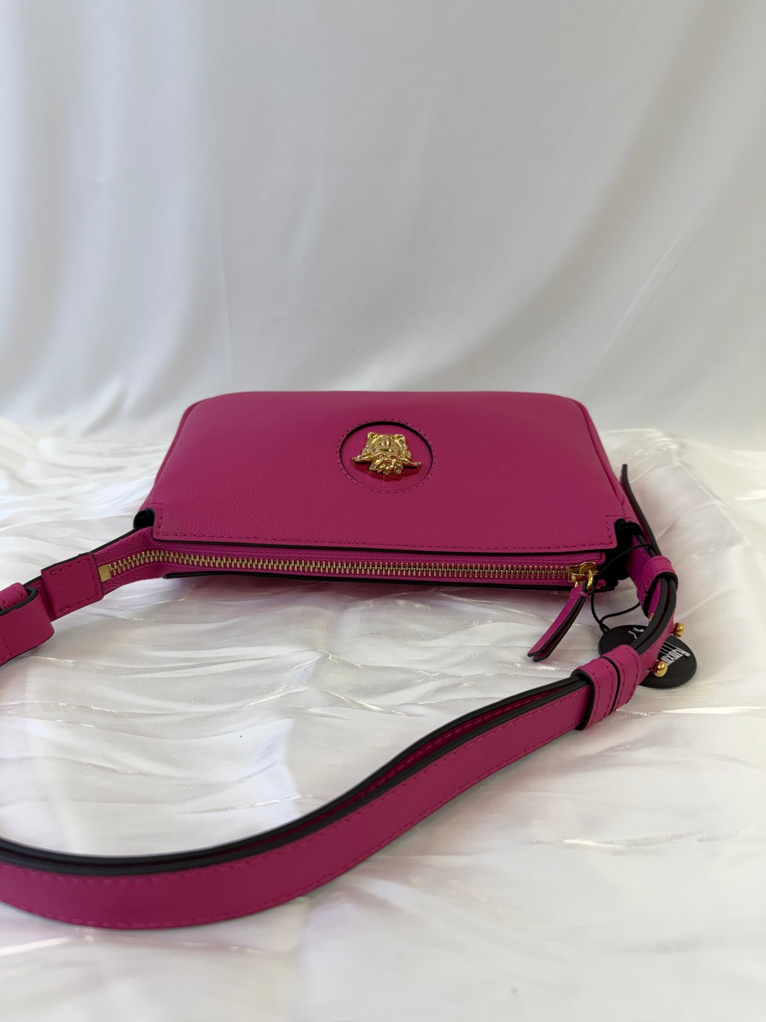 LIKE NEW-Versace Pink Leather Shoulder Bag