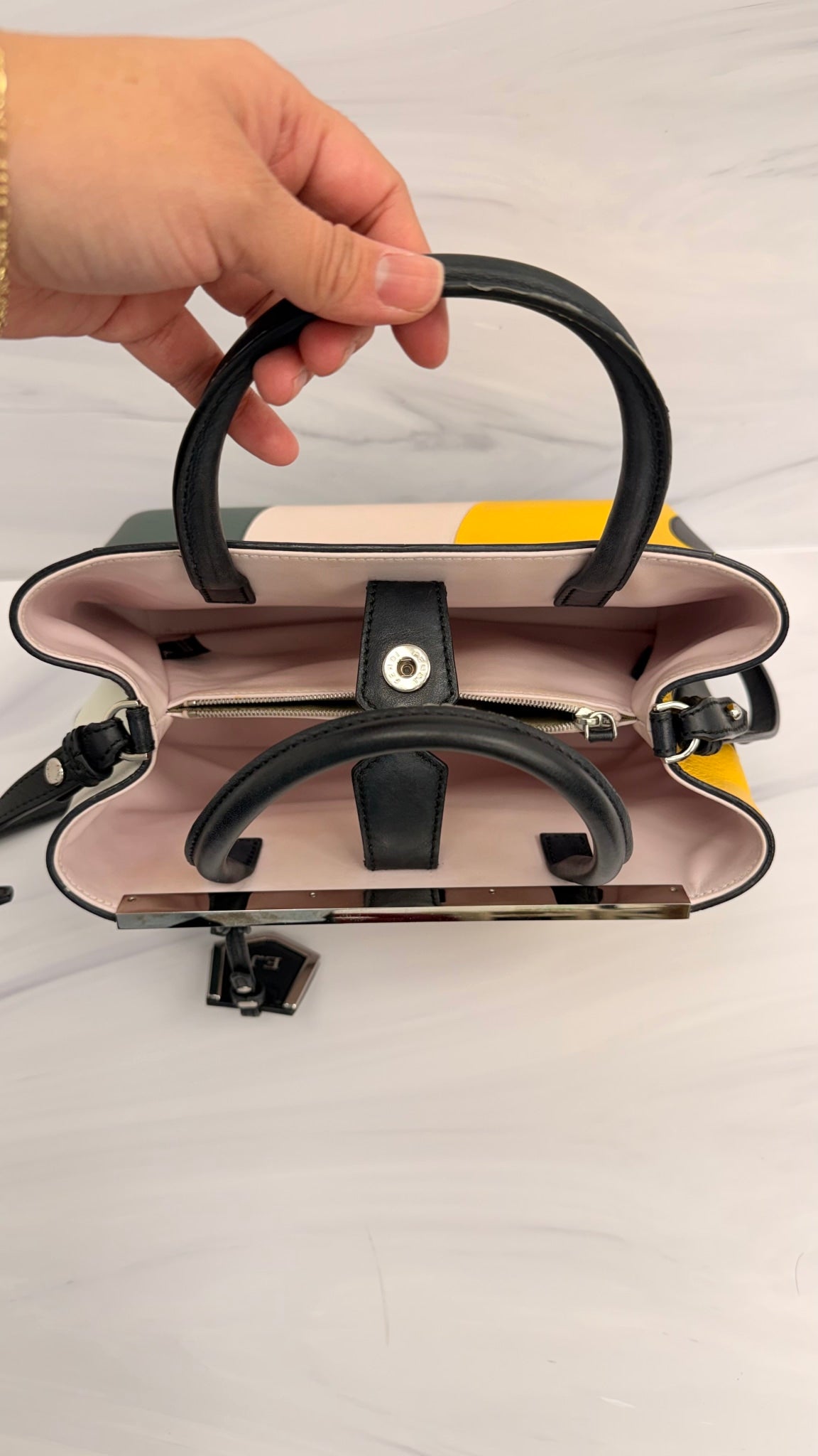 Fendi Multicolor Leather 2 Jours 2Way Handbag