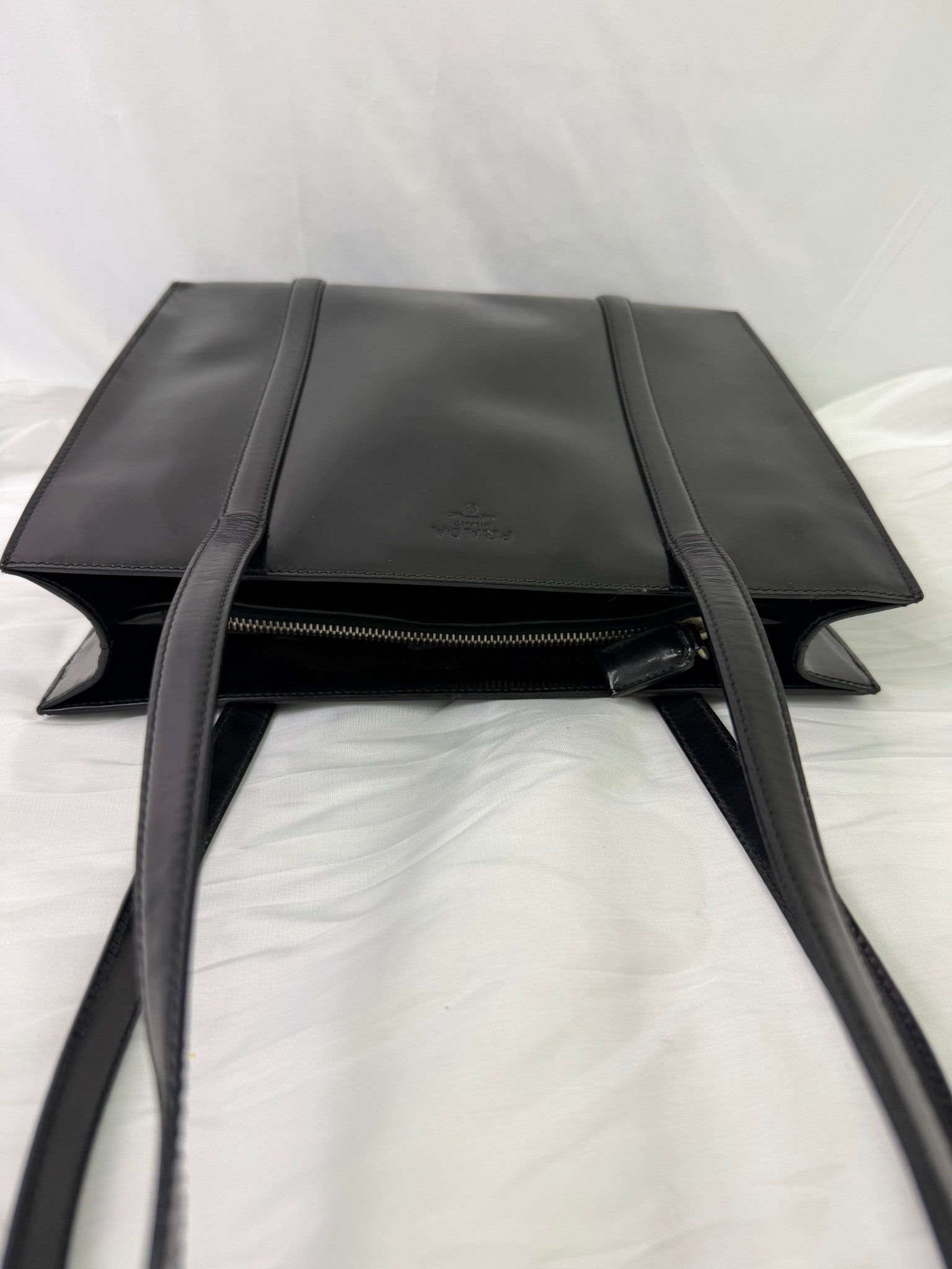 Prada Black Patent Leather Tote Bag