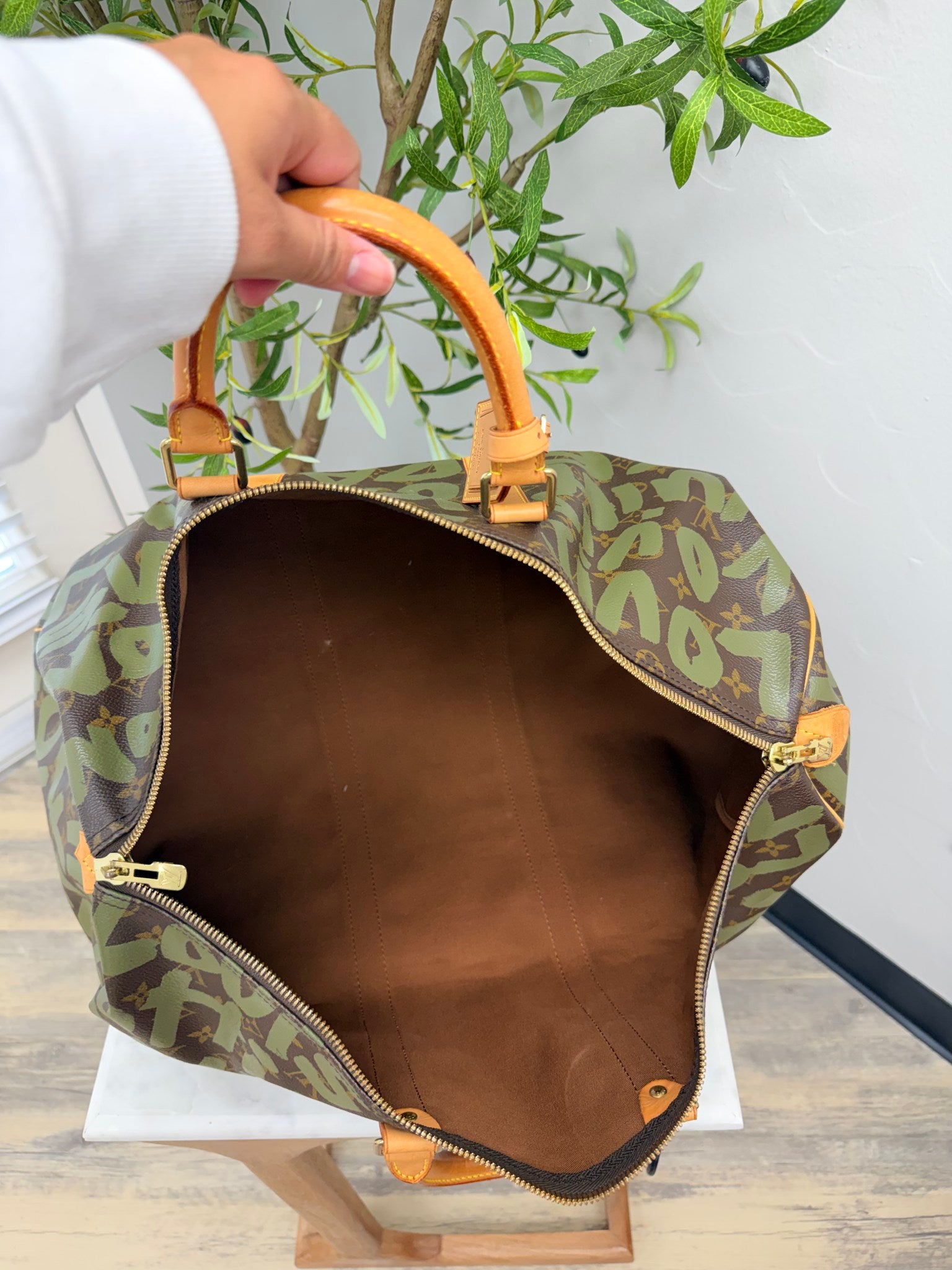 Louis Vuitton X Stephen Sprouse Green Monogram Graffiti Keepall 50