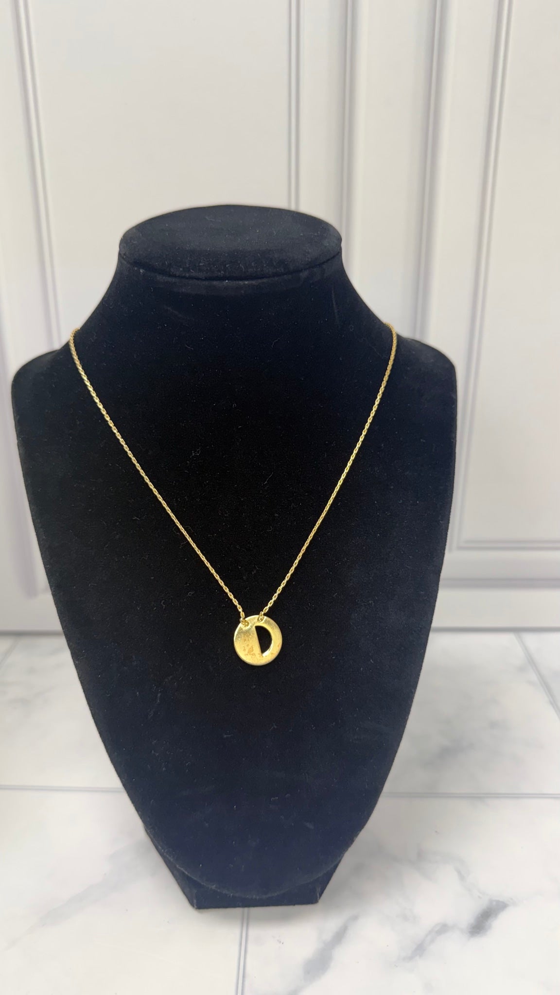 Christian Dior Gold Logo Necklace