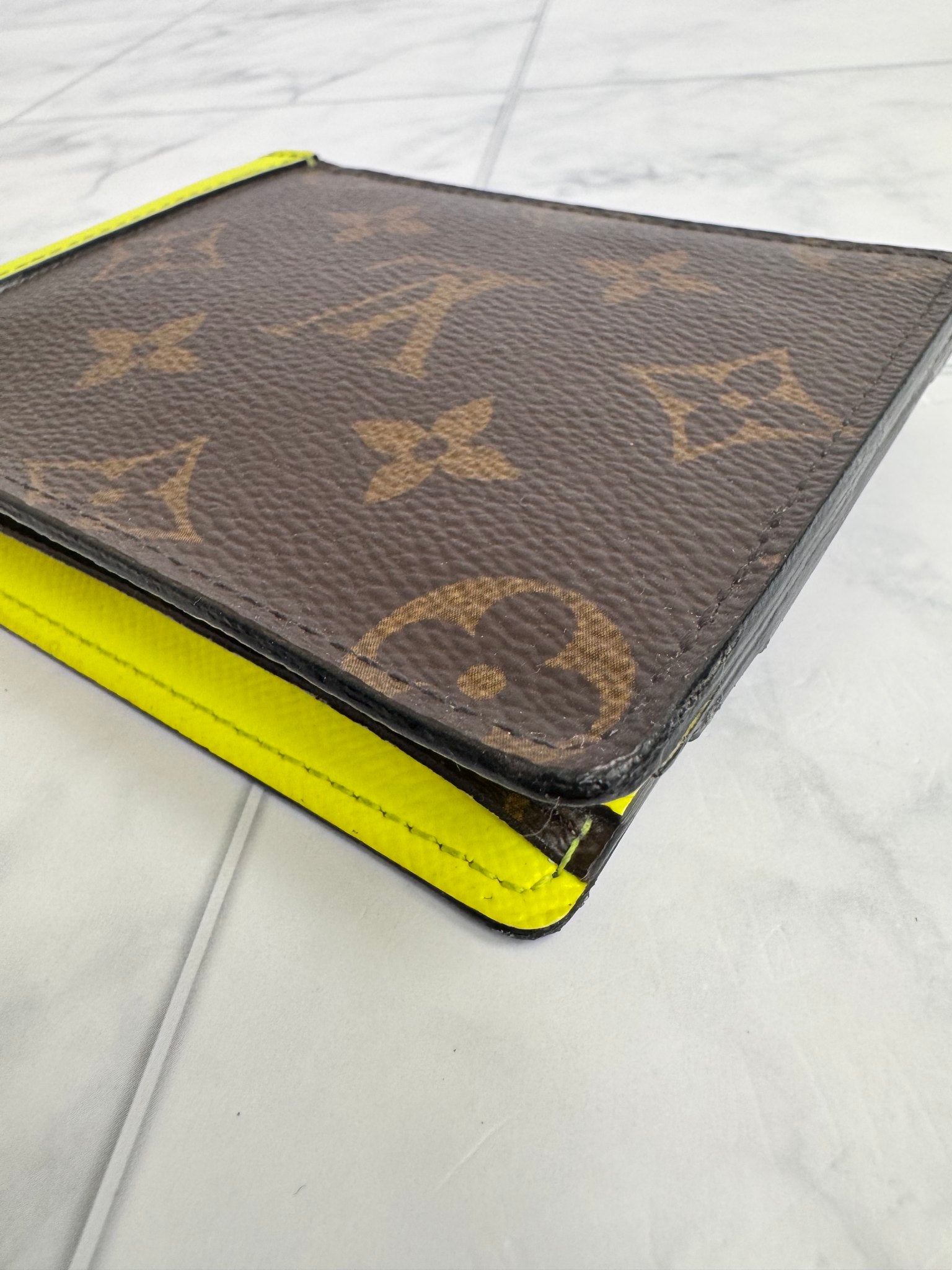 Louis Vuitton Monogram And Yellow Multiple Compact Wallet