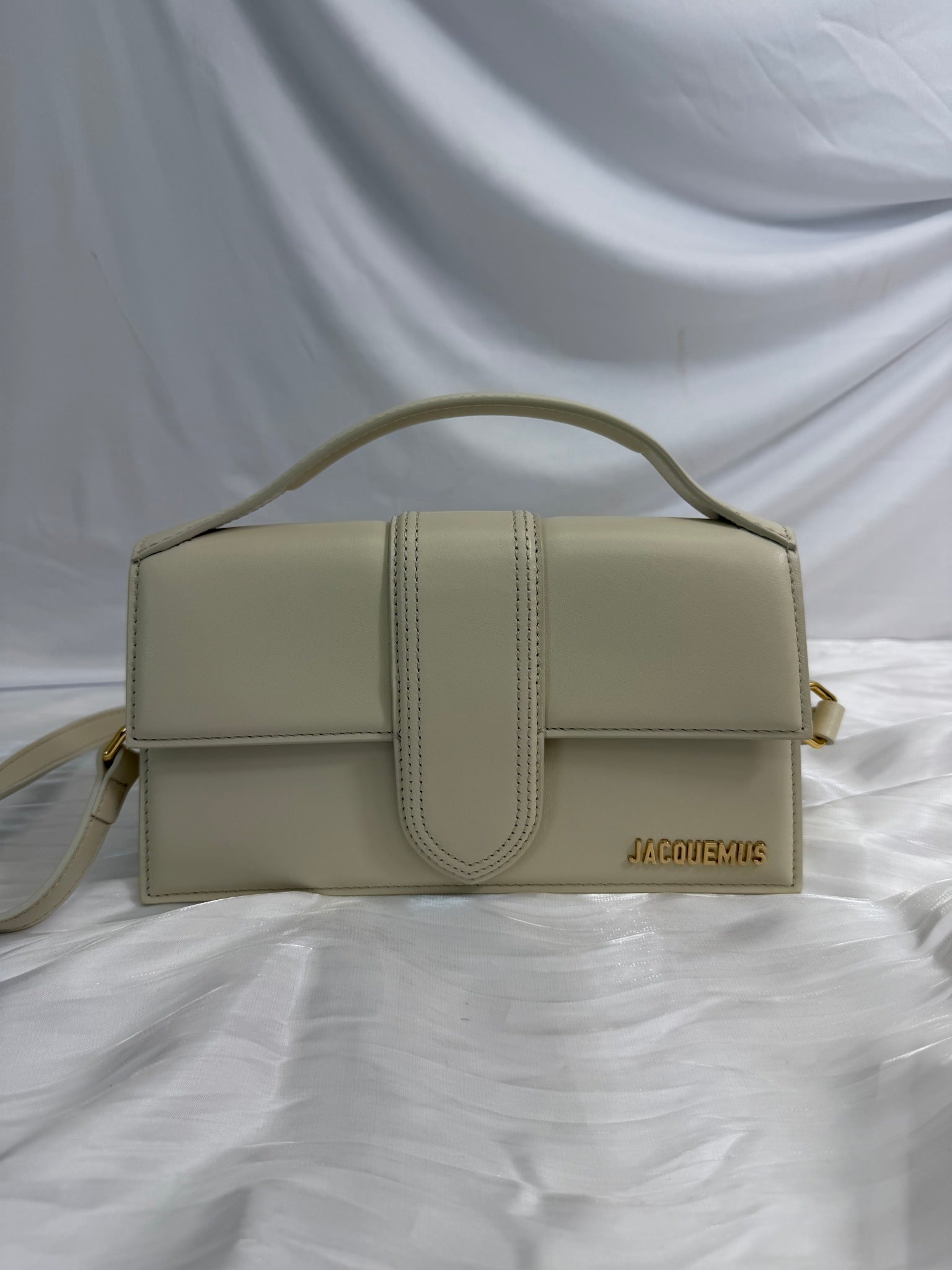 LIKE NEW Jacquemus Ivory Leather Bambino 2way Bag