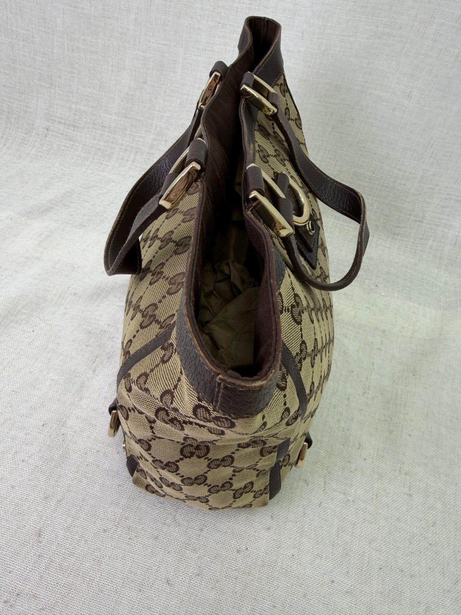 Gucci Brown GG Canvas Abbey Tote Bag