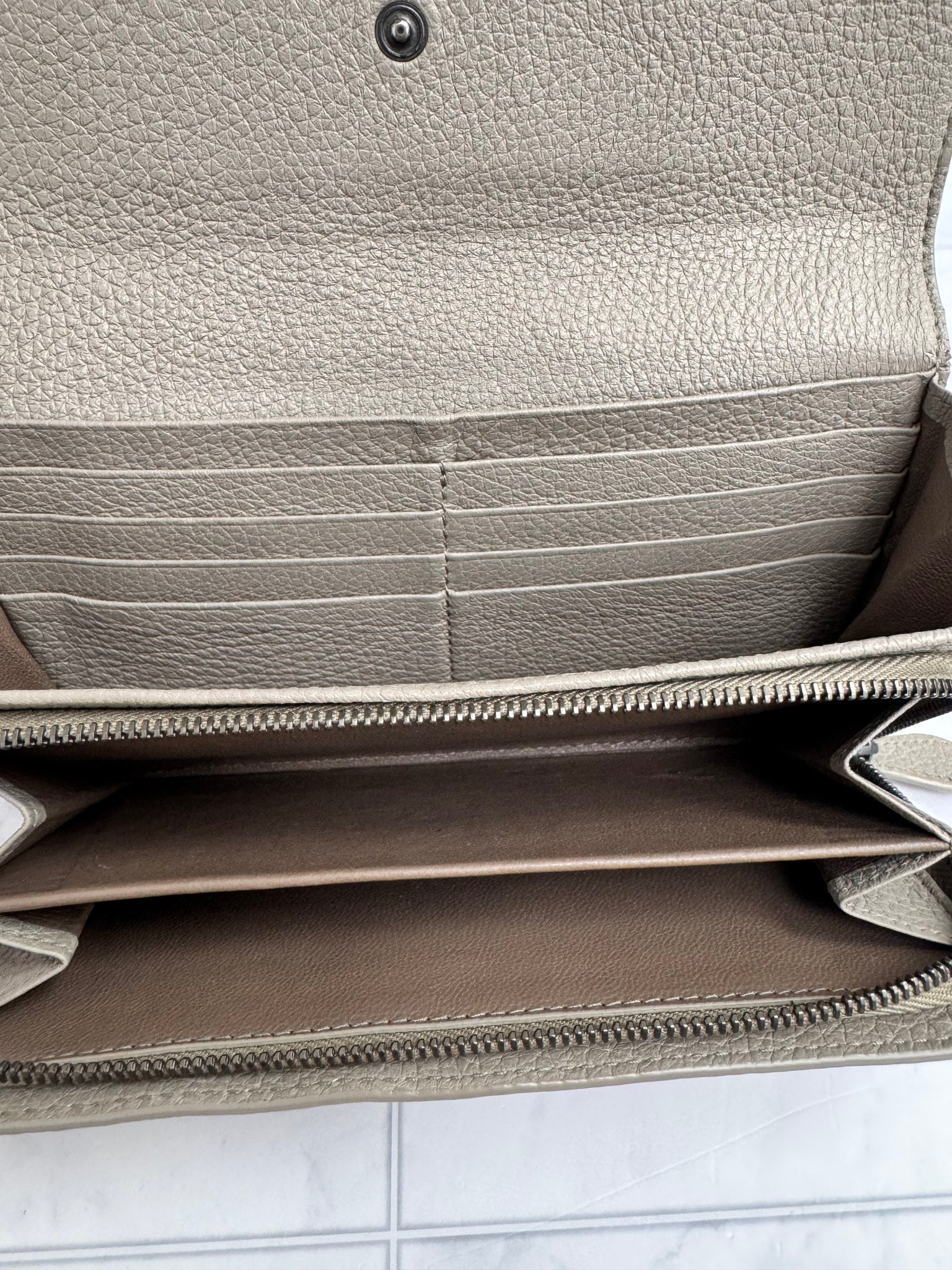 Bottega Veneta Taupe Intrecciato Leather Long Continental Wallet