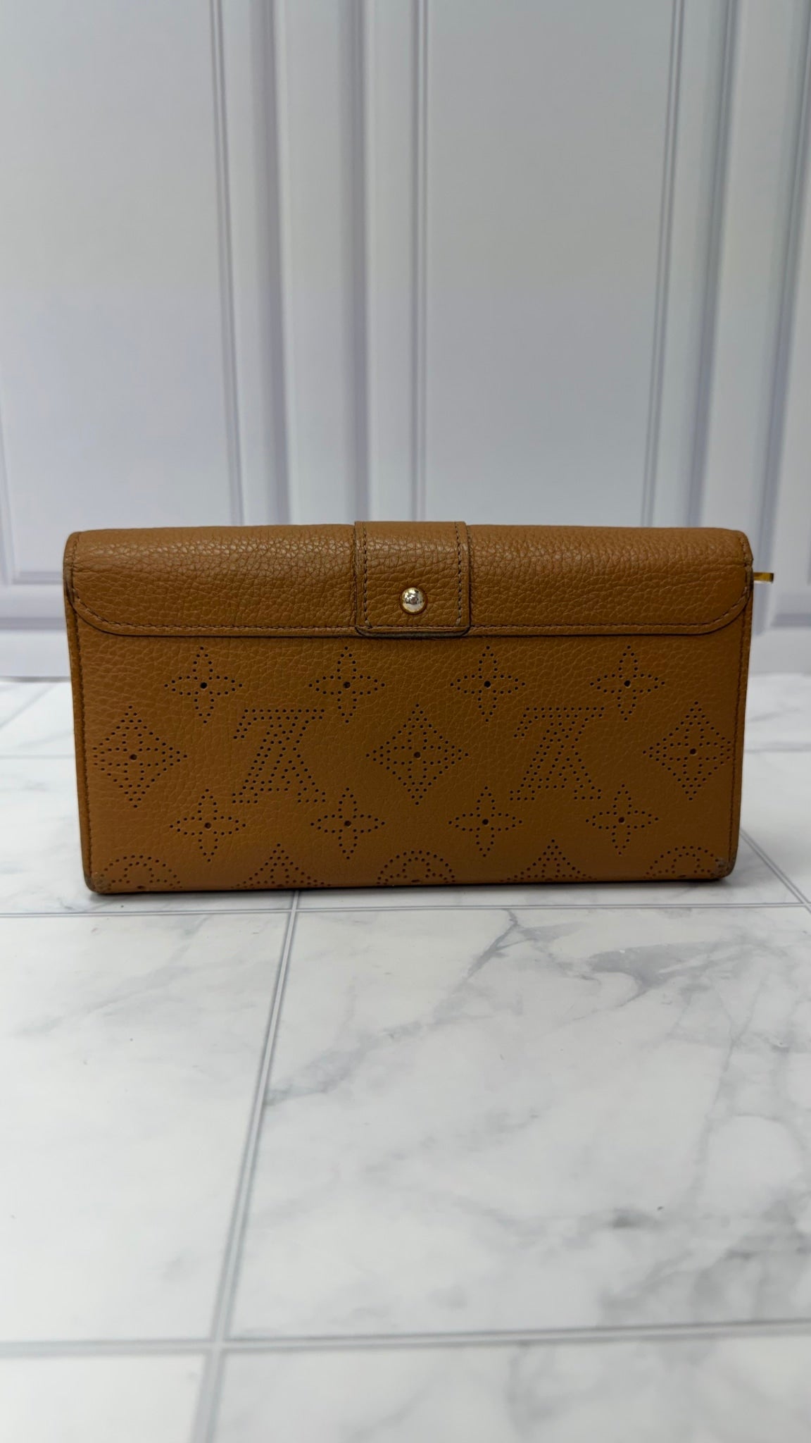 Louis Vuitton Tan Mahina Leather Iris Long Wallet