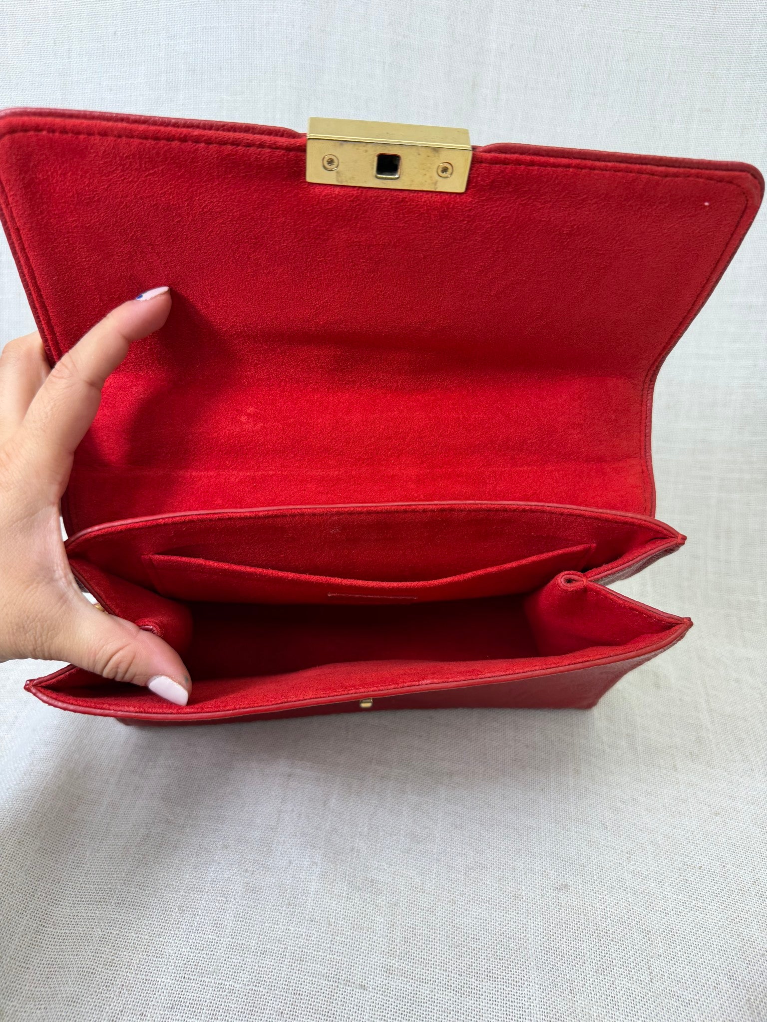 Louis Vuitton Red Empreinte Leather Saint Sulpice BB Bag