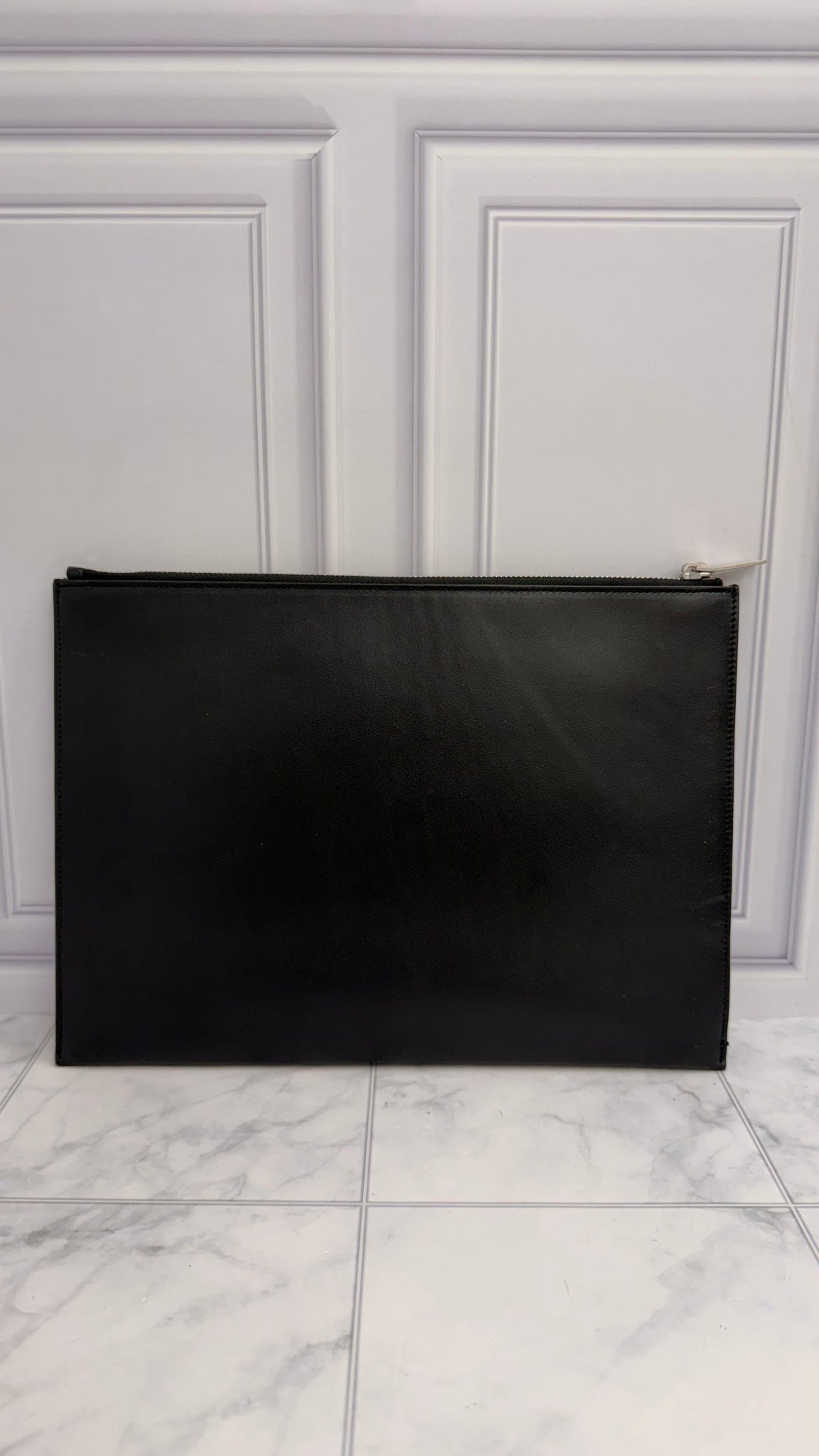 LIKE NEW - Saint Laurent YSL Black Calfskin Leather Smoking Forever Pouch