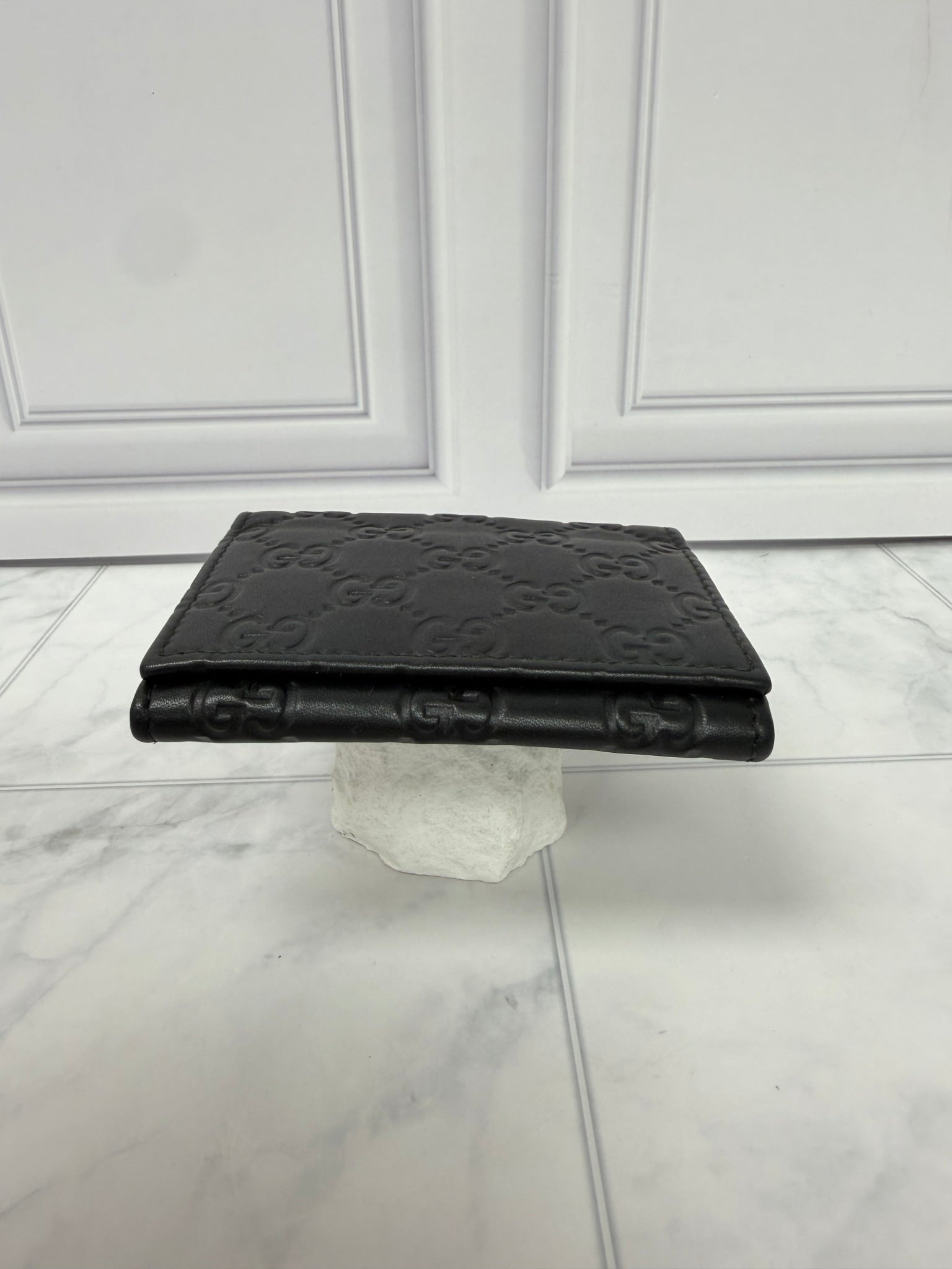 Gucci Black Guccissima Leather Coin Purse