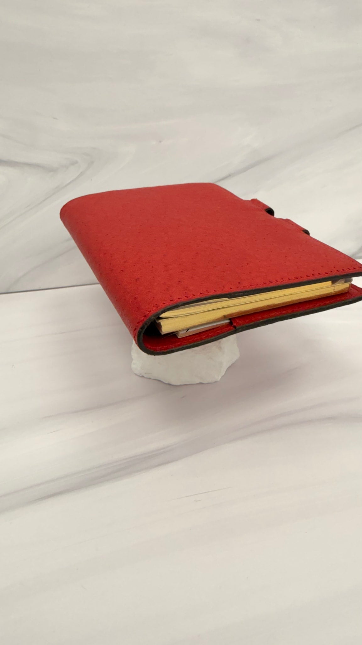 Hermes Red Ostrich Passport Agenda Cover