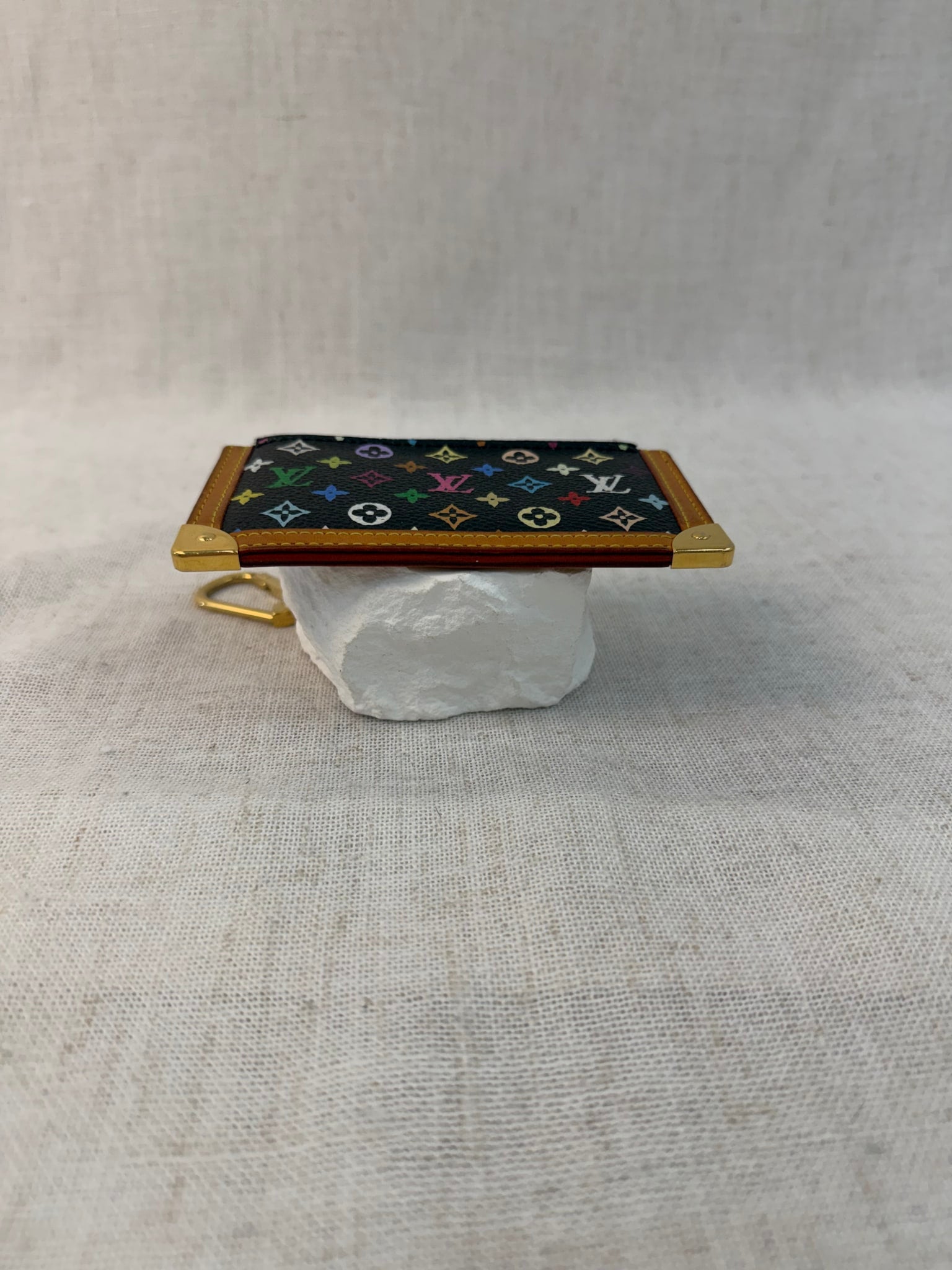 Louis Vuitton Black Multicolor Pochette Cles Coin Pouch