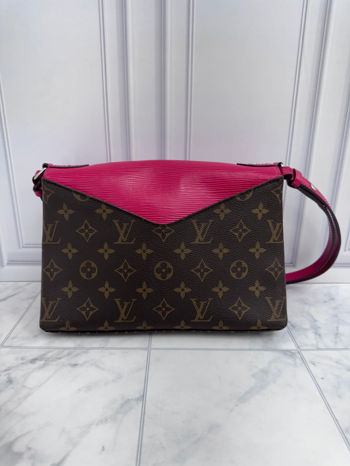 Louis Vuitton Monogram & Pink Epi Saint Michel Shoulder Bag