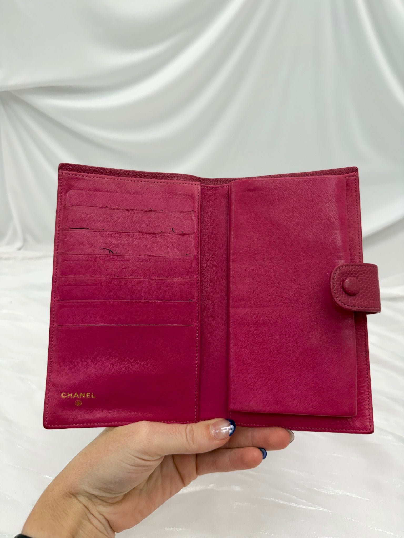 Chanel Pink Caviar Long Wallet