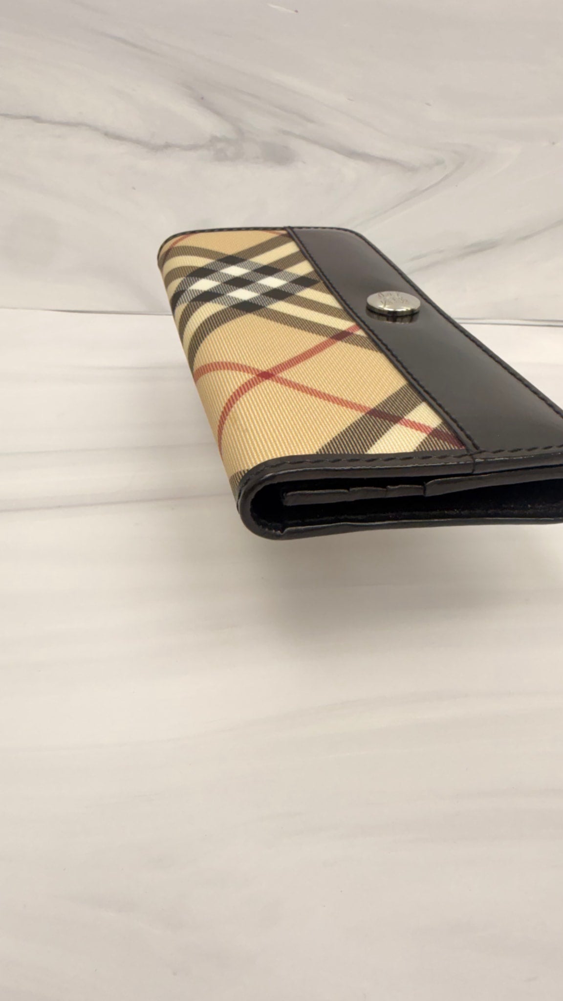Burberry Beige Nova Check Long Wallet
