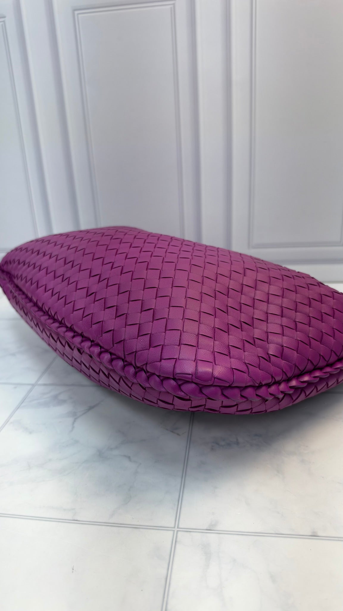 Bottega Veneta Purple Nappa Intrecciato Veneta Hobo Bag