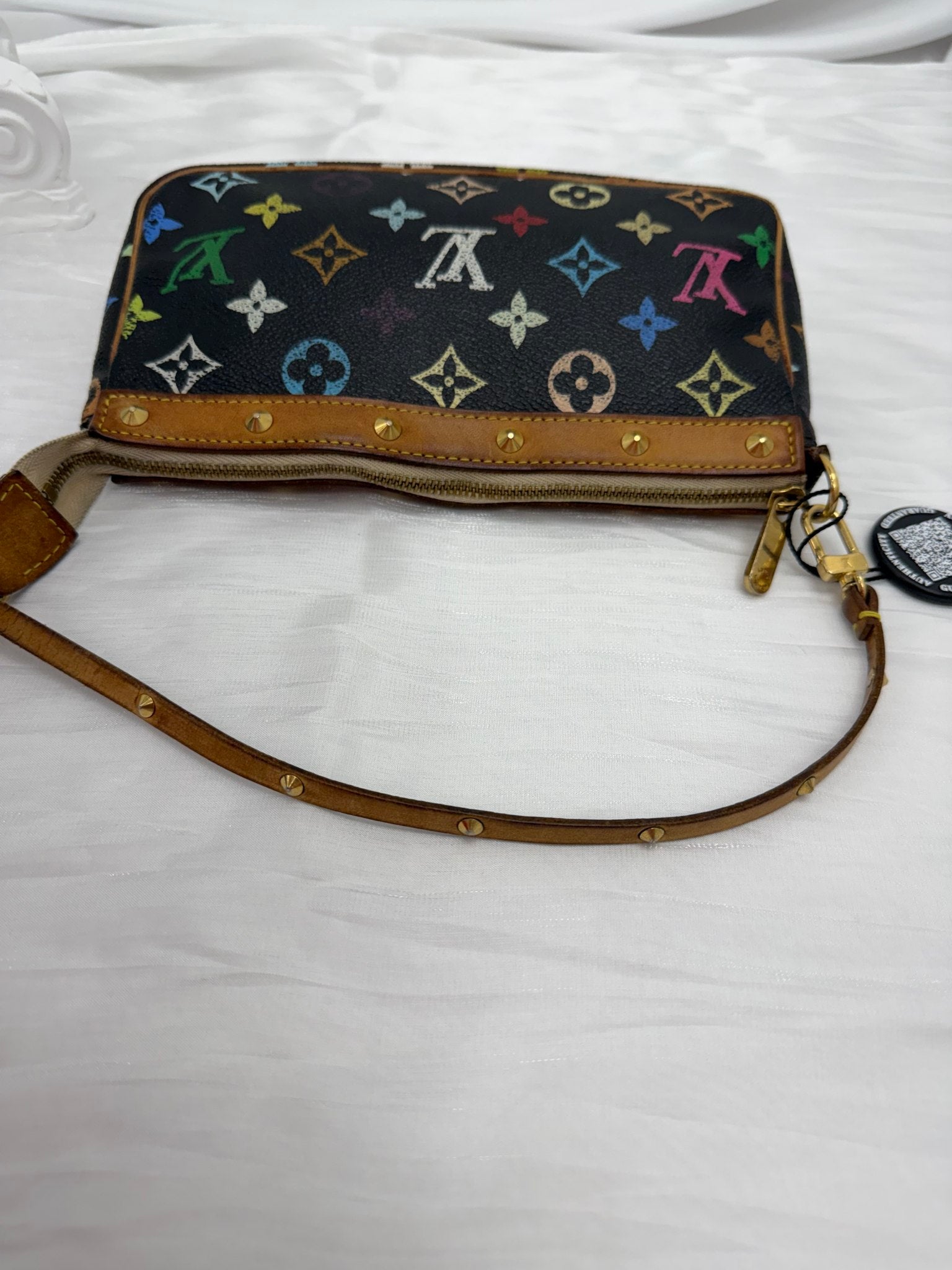 Louis Vuitton Black Multicolor Monogram Pochette Shoulder Bag