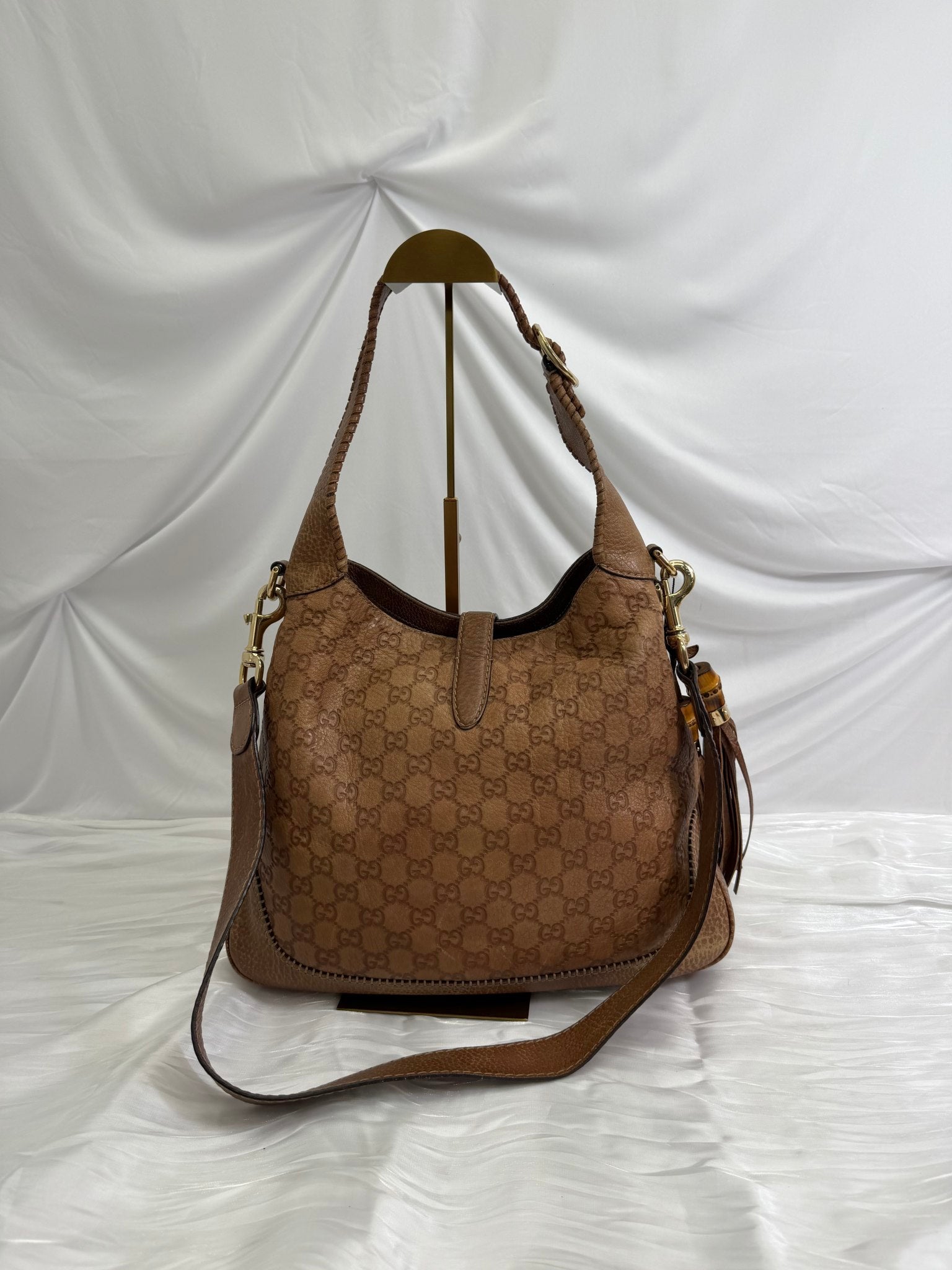 Gucci Brown Guccissima Leather Jackie Hobo Bag