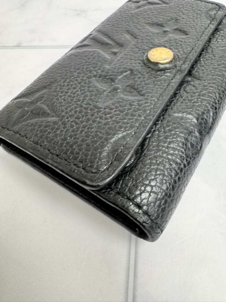Louis Vuitton Black Empreinte Monogram 6 Ring Key Case