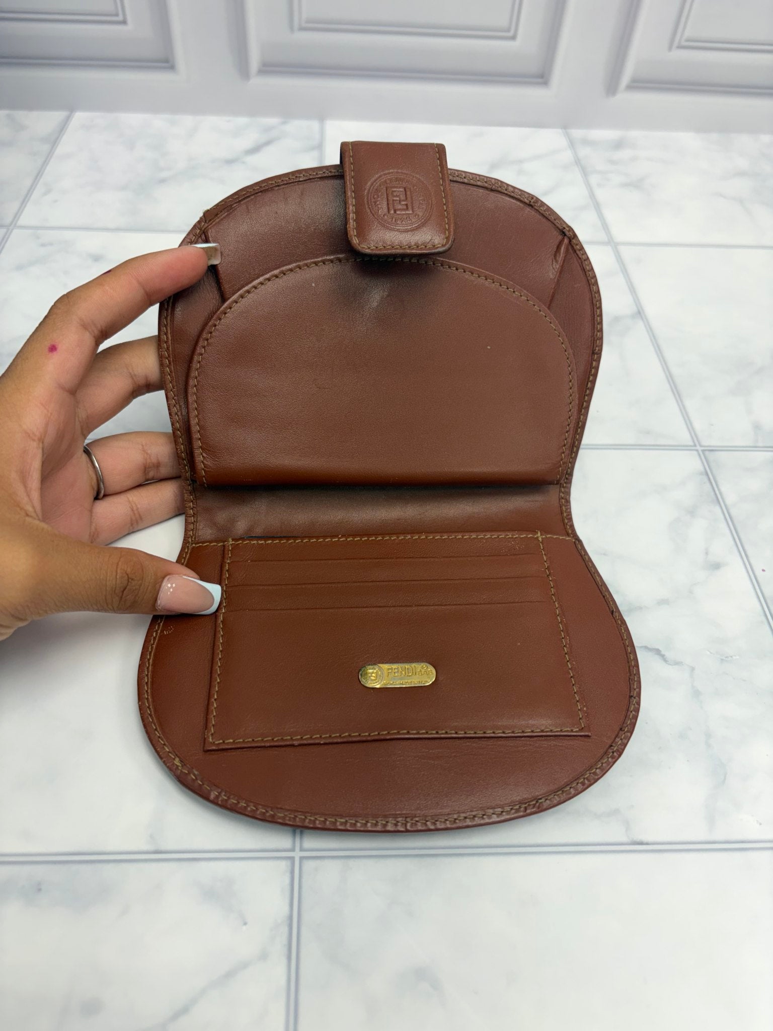 Fendi Pequin Coated Canvas