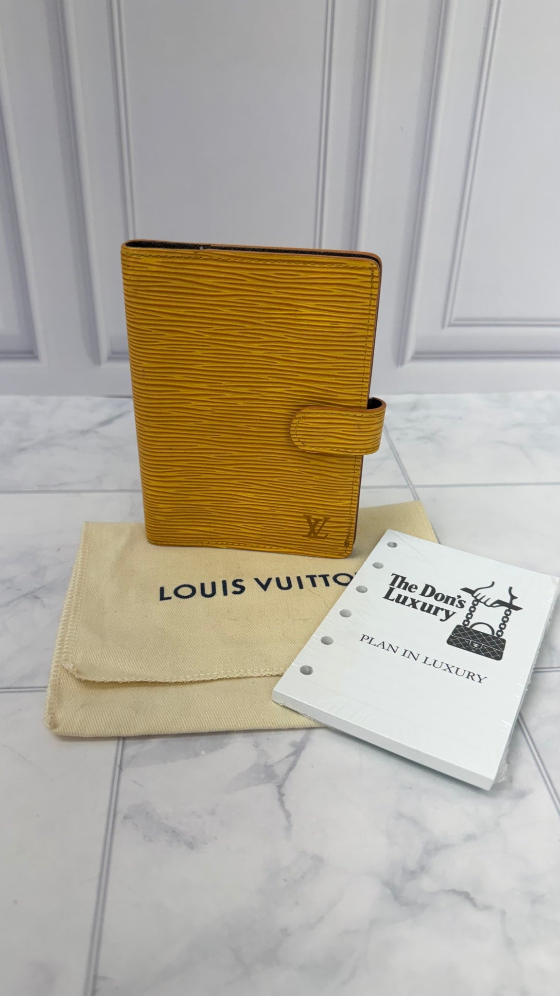 Louis Vuitton Epi yellow agenda PM