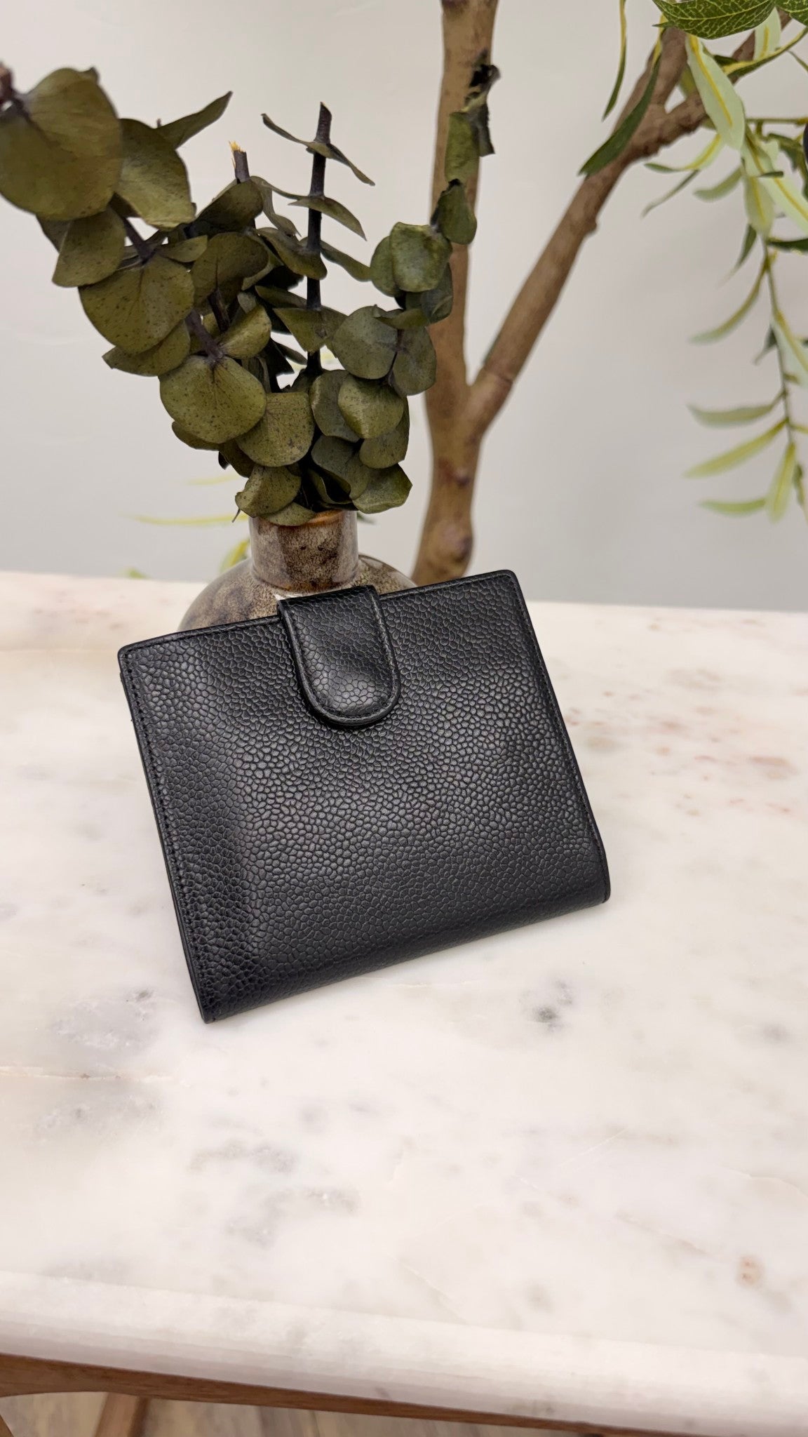 Chanel Black Caviar Timeless Compact Wallet