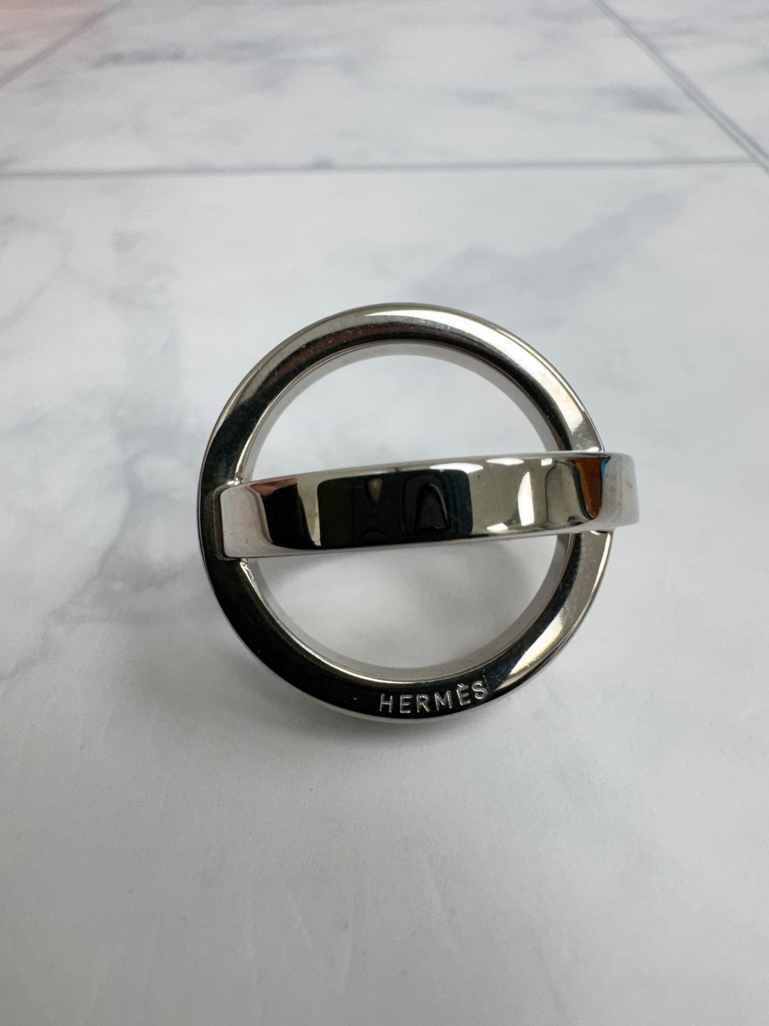 Hermes Silver Cosmos Scarf Ring
