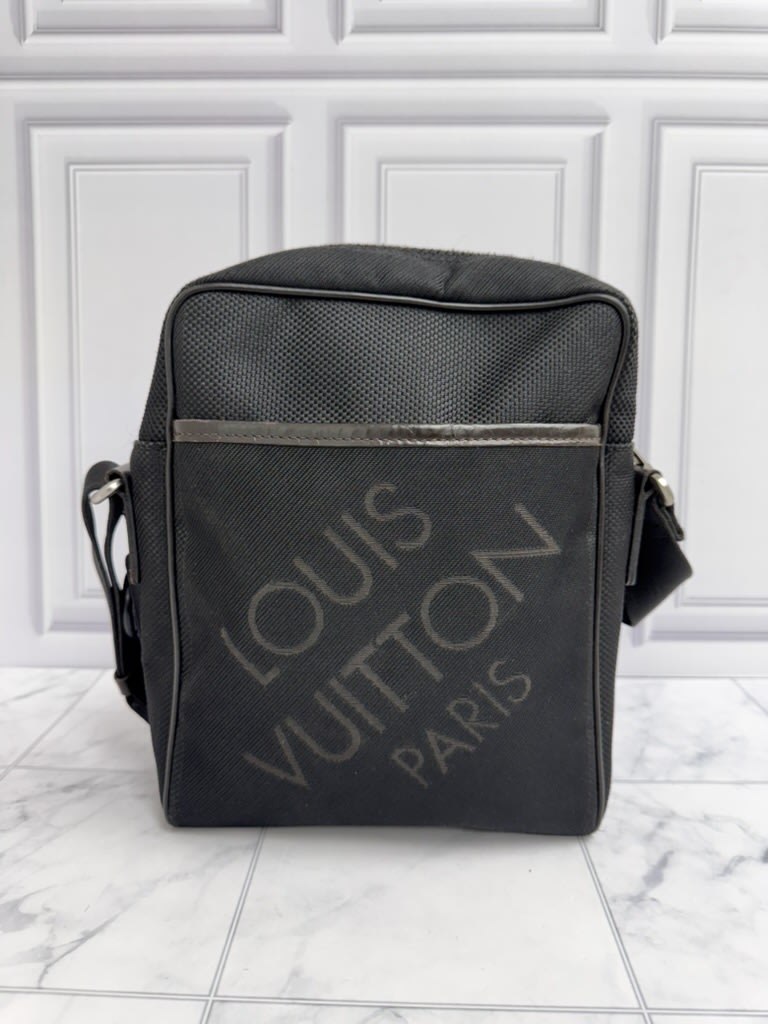 Louis Vuitton Black Canvas Damier Geant Citadin Crossbody Bag