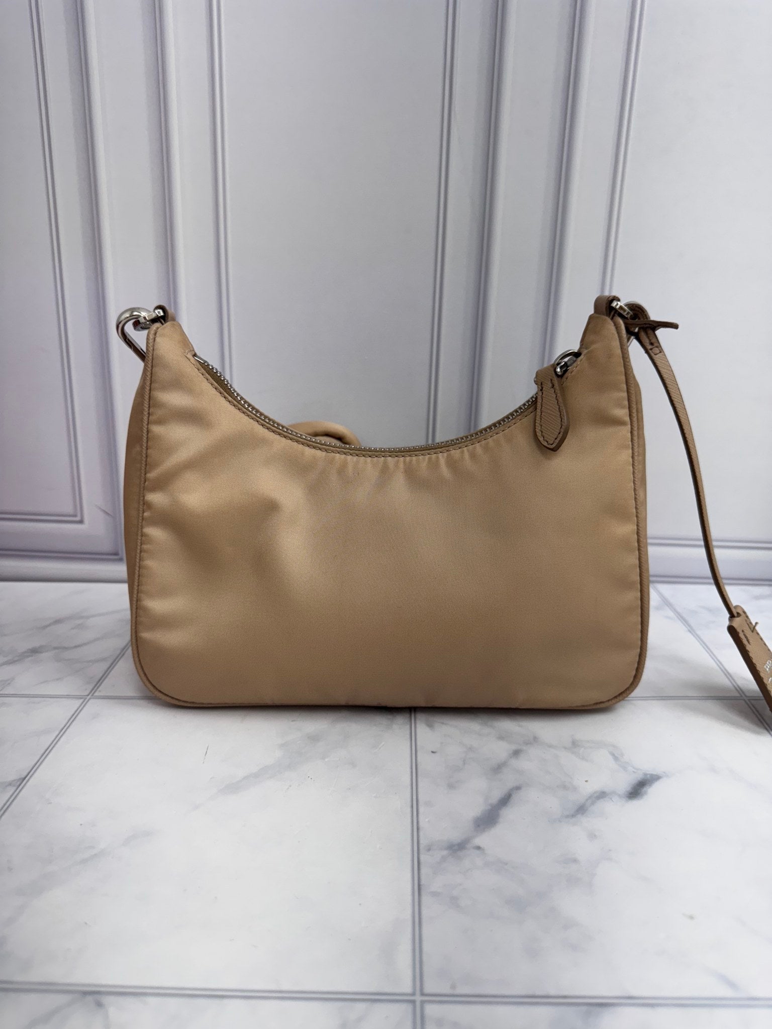 Prada Beige Nylon Re-Edition 2005 Crossbody Bag