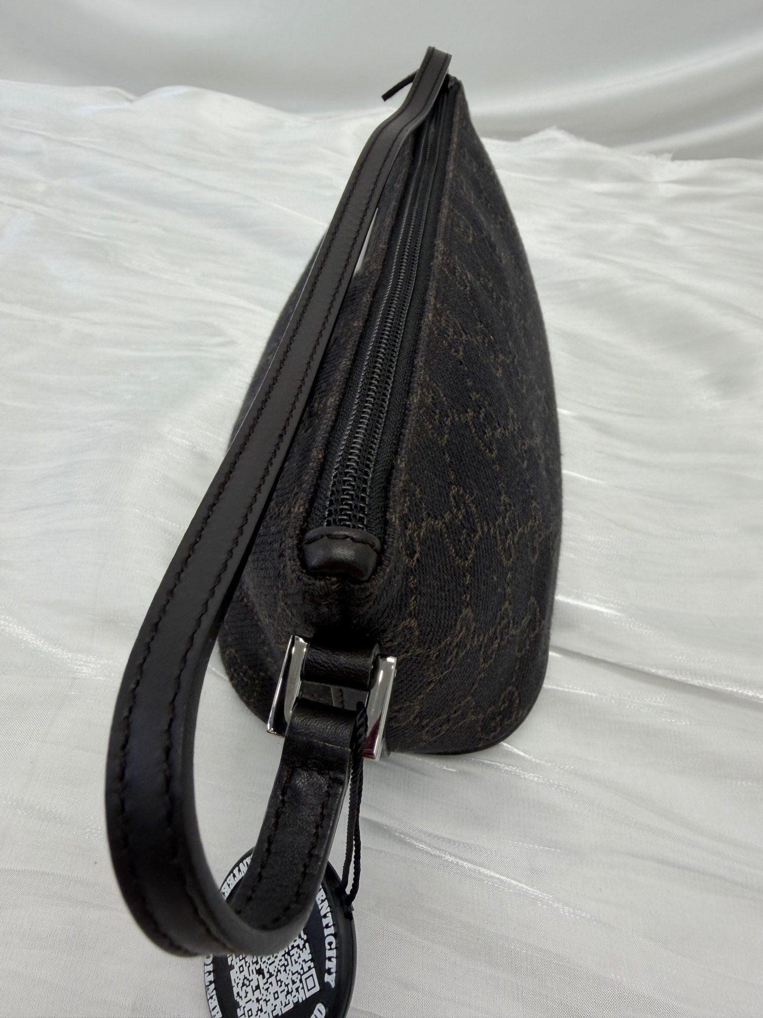 Gucci Black & Brown GG Canvas Mini Pochette