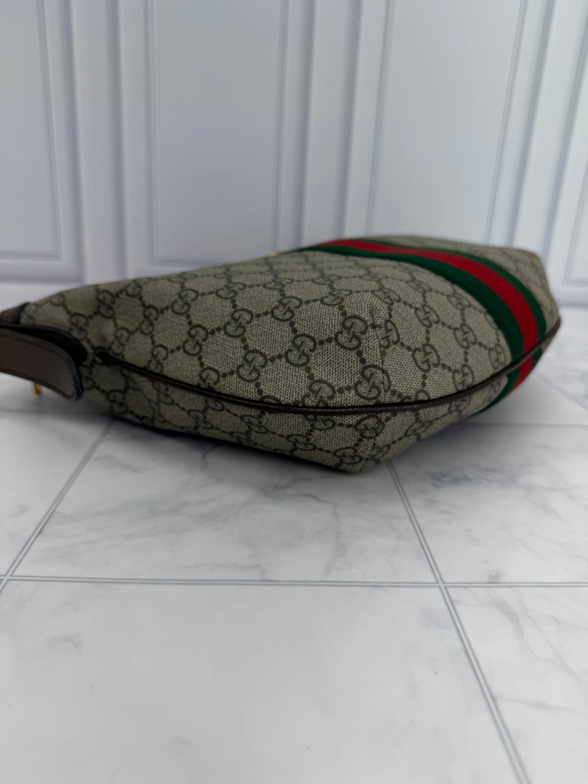 Gucci GG Supreme Ophidia Small Half Moon Hobo Shoulder Bag