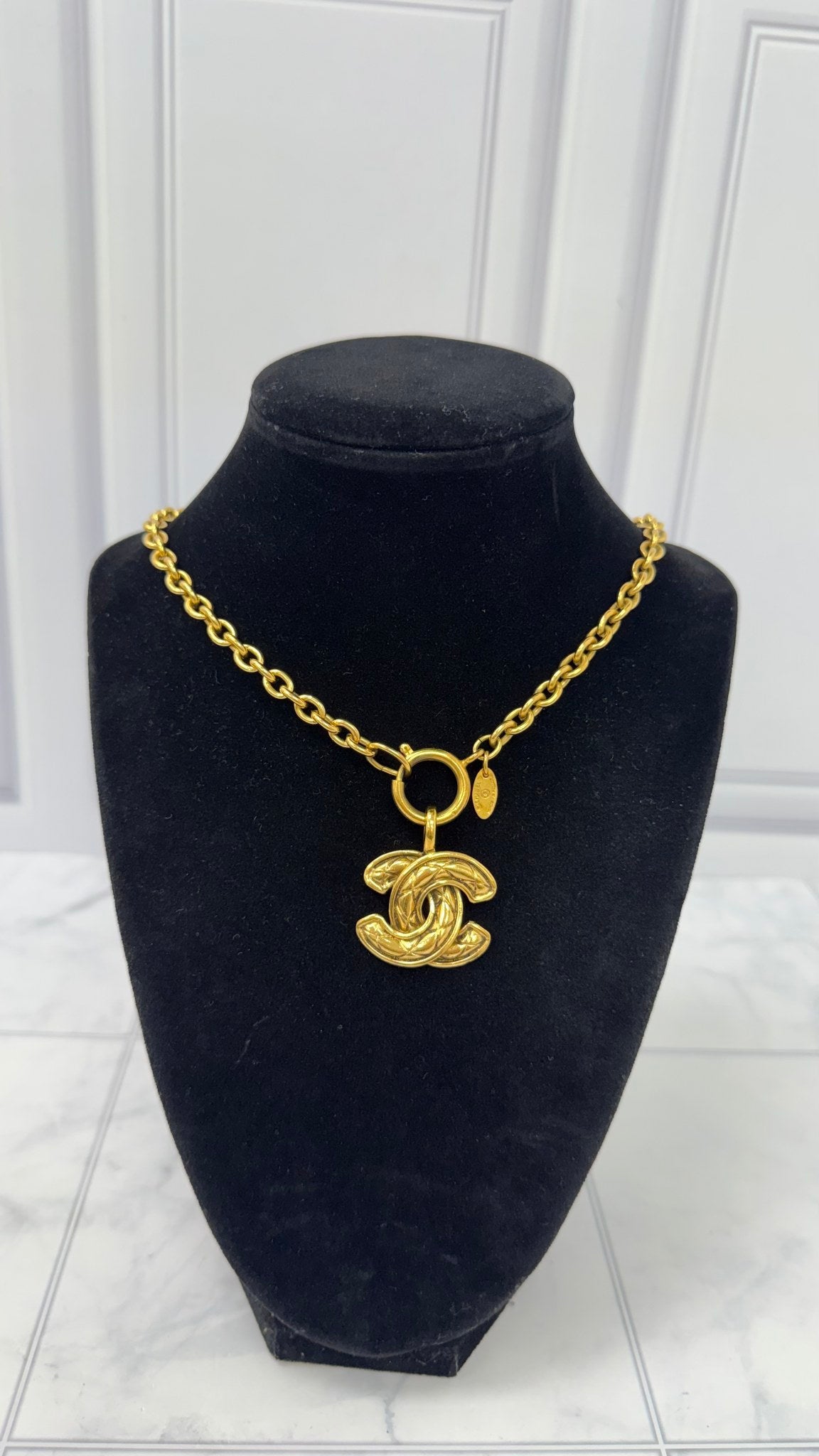 Chanel Gold Tone CC Necklace