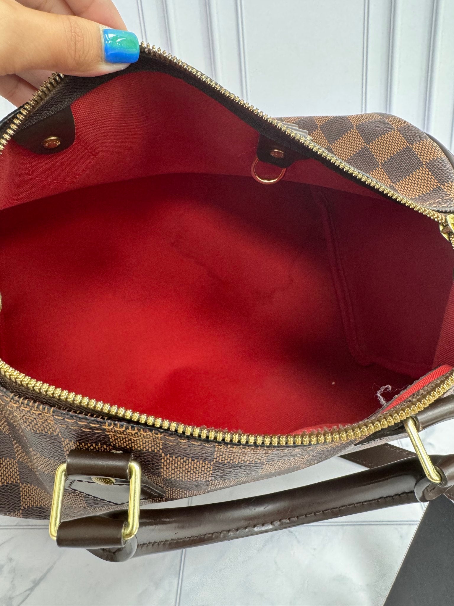 Louis Vuitton Damier Ebene Speedy 30 Bandouliere