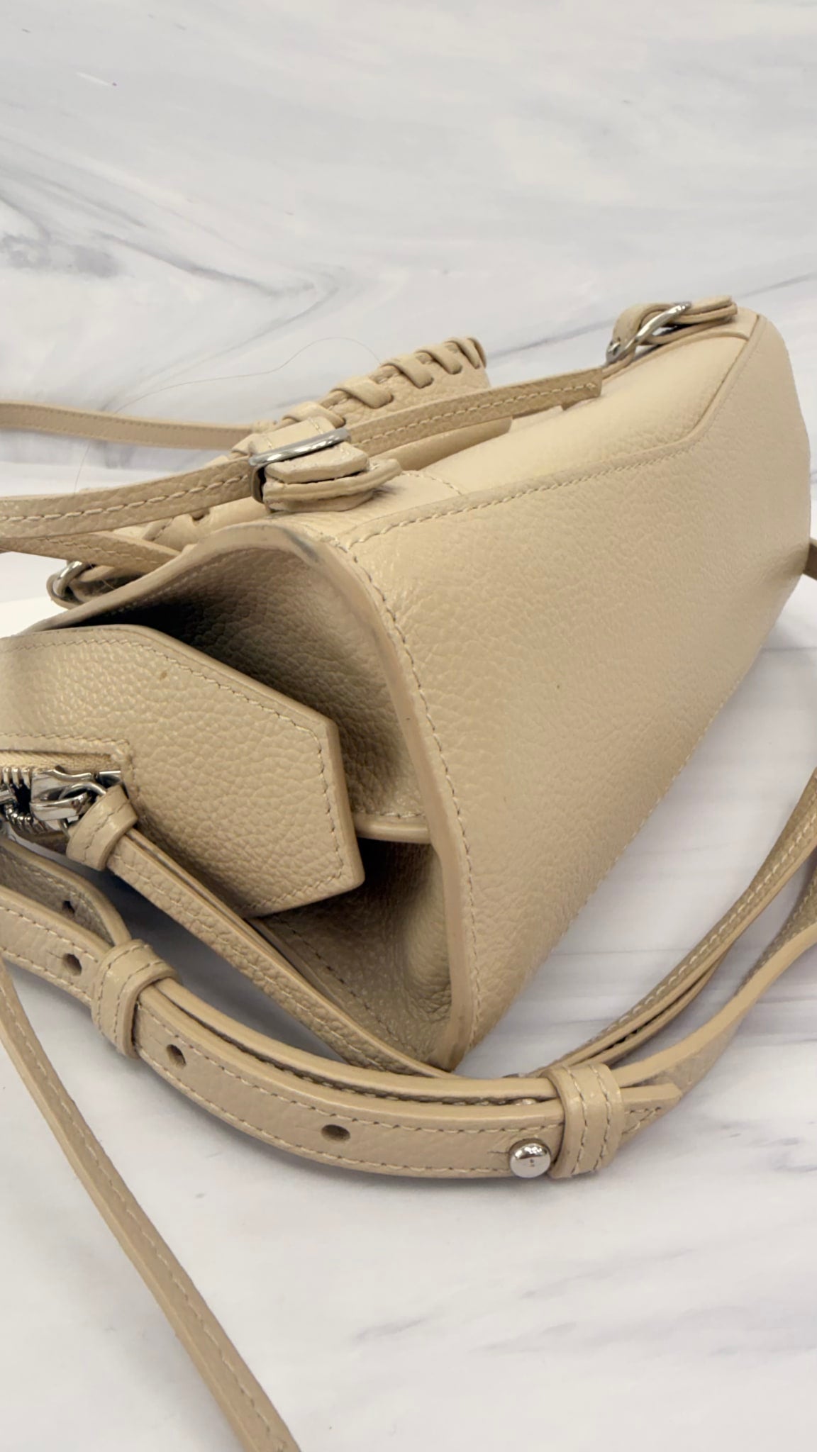 Balenciaga Beige Grained Leather Neo Classic Mini 2Way Handbag