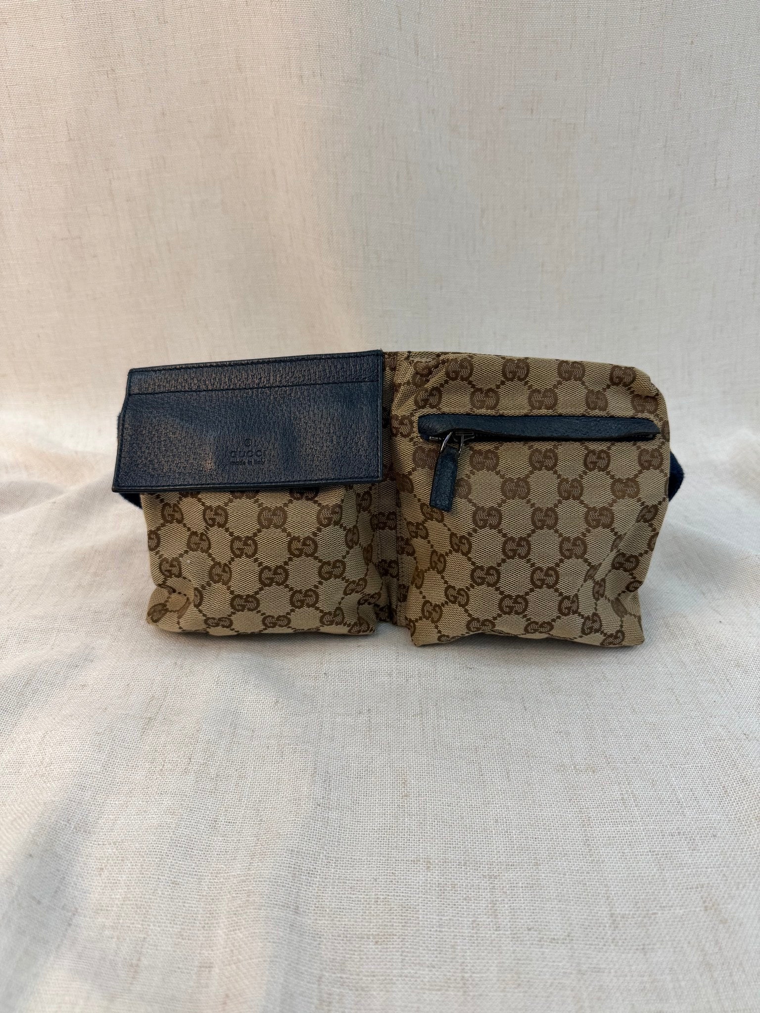 Gucci Brown Canvas GG Print Belt Bag