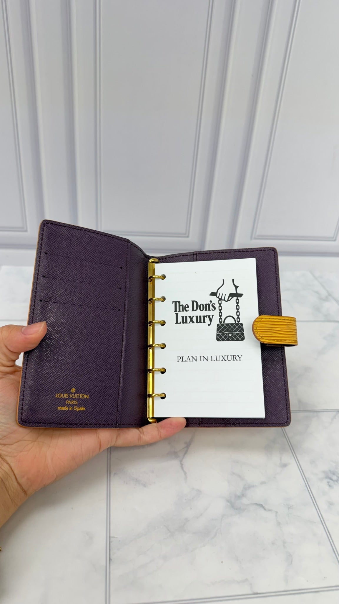 Louis Vuitton Epi yellow agenda PM