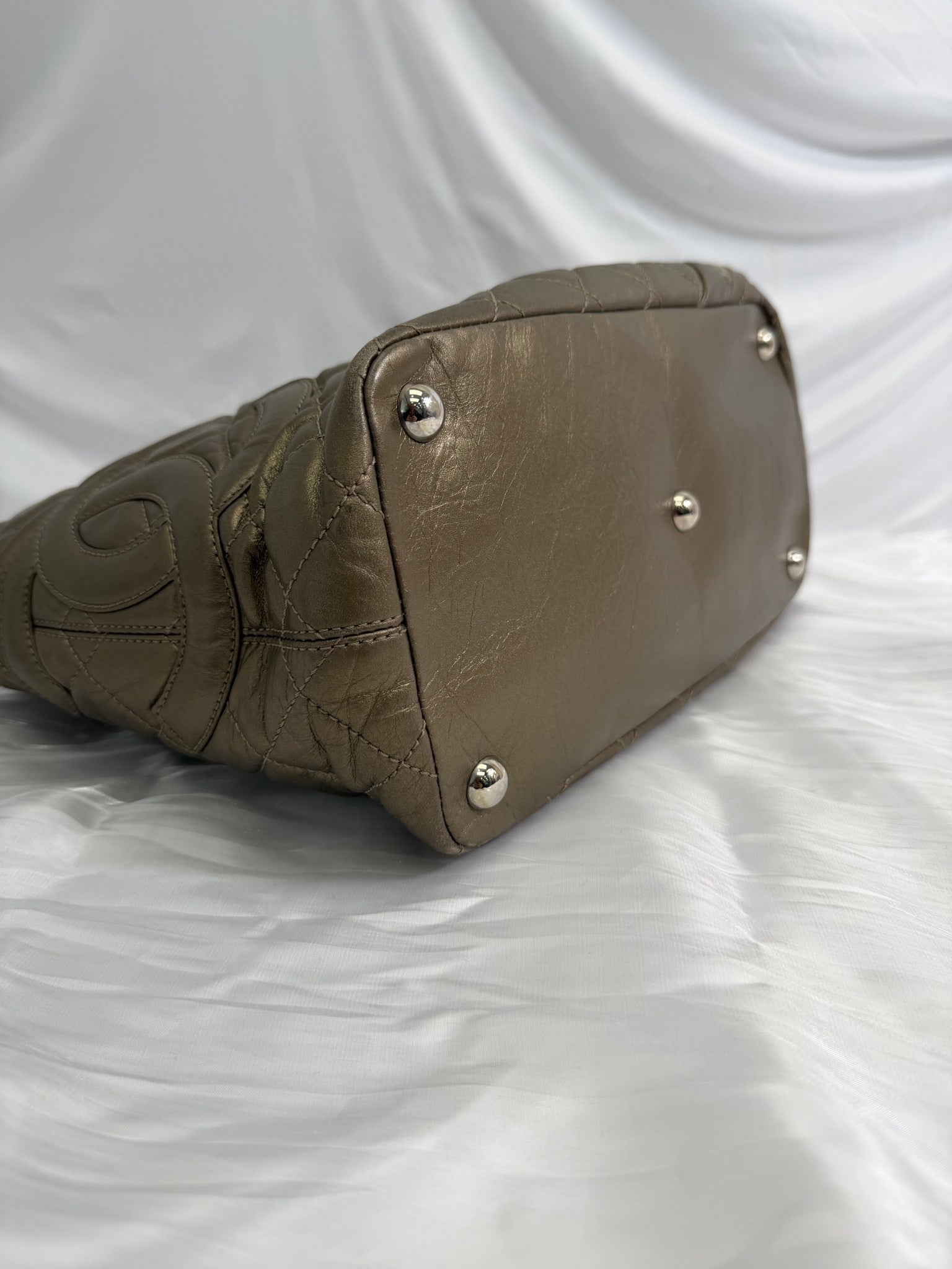 Chanel Bronze Metallic Calfskin Cambon Tote