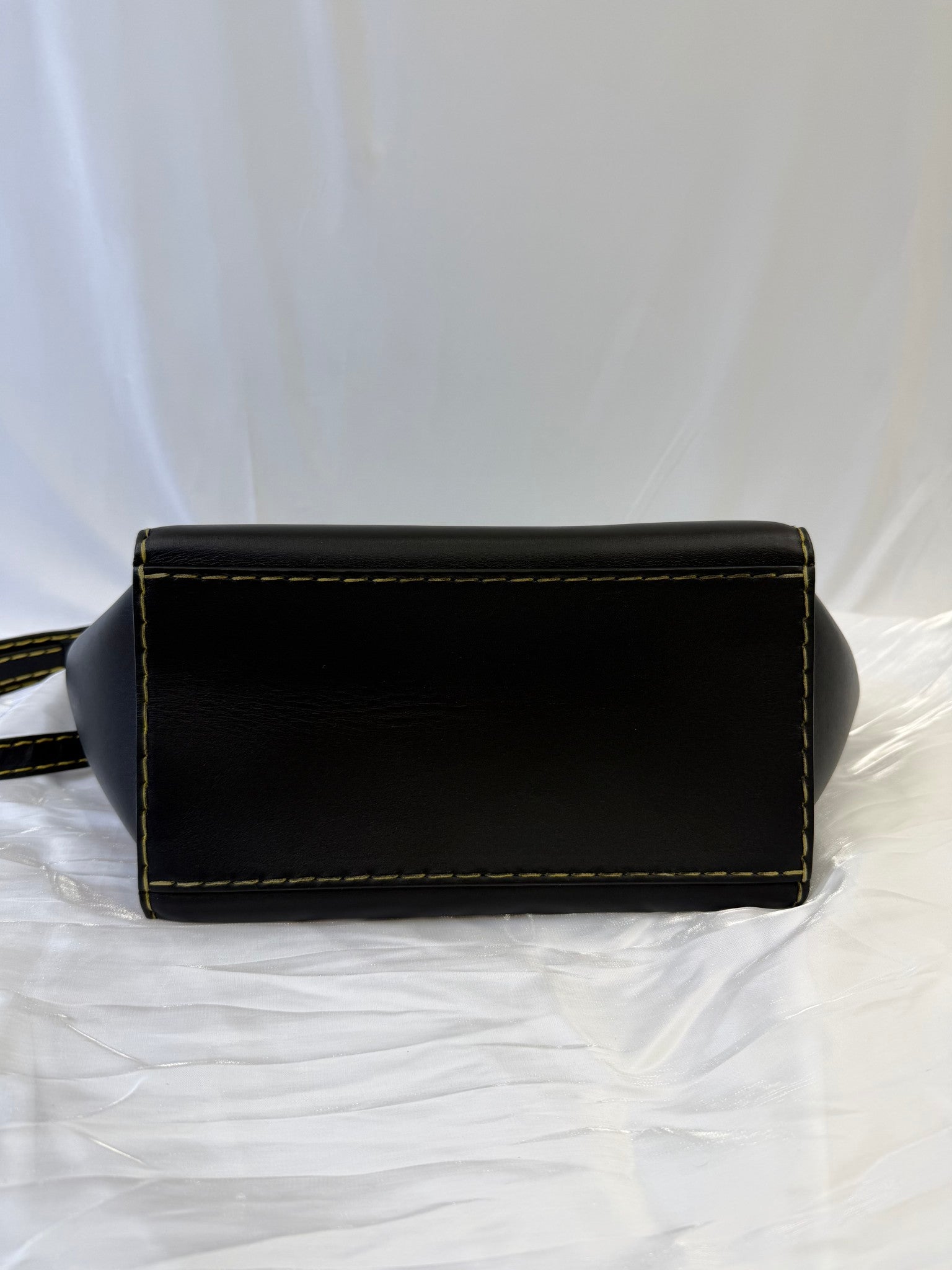 Celine Black Leather Trapeze Two Way Bag