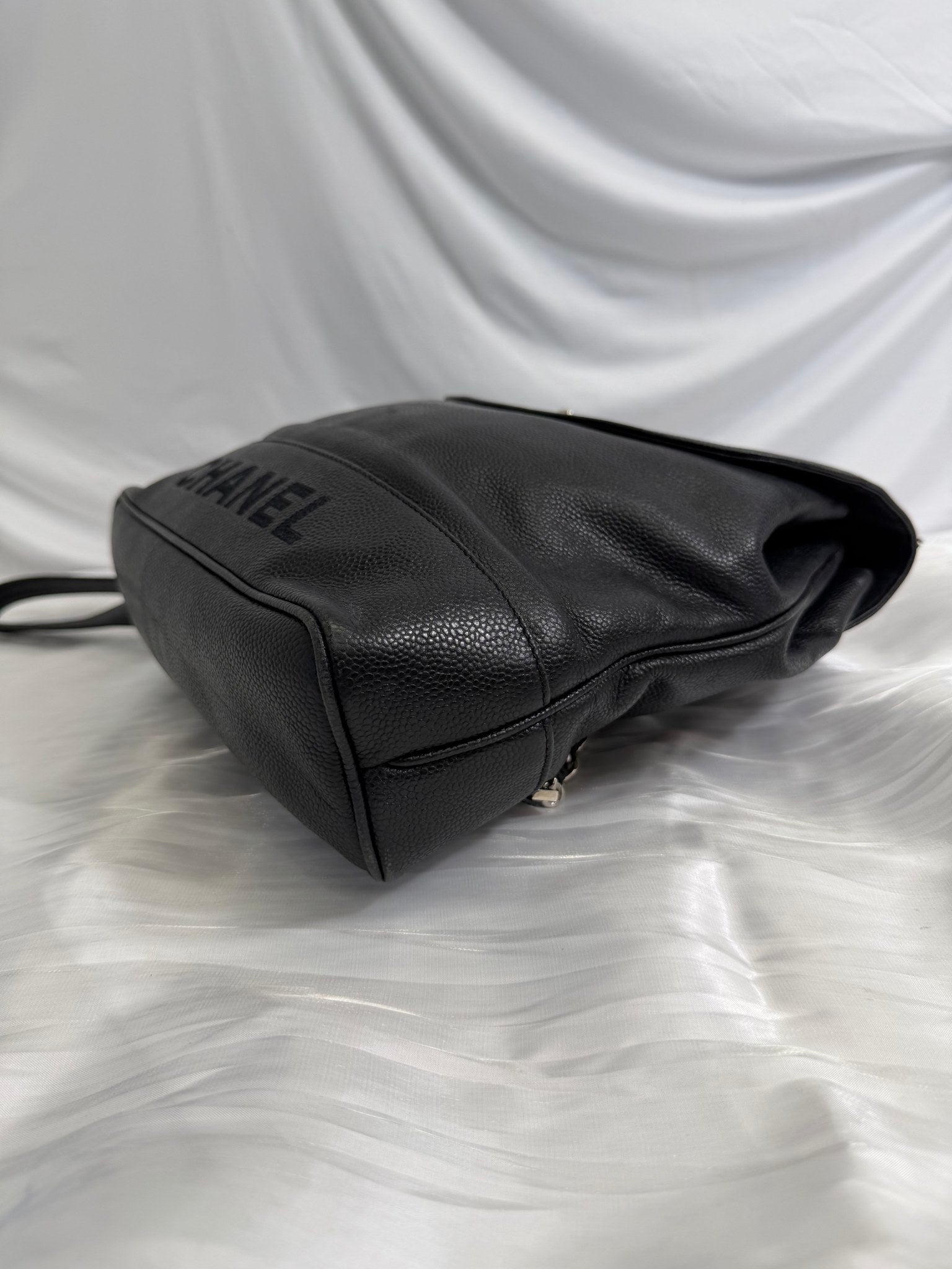 Chanel Black Caviar CC Backpack