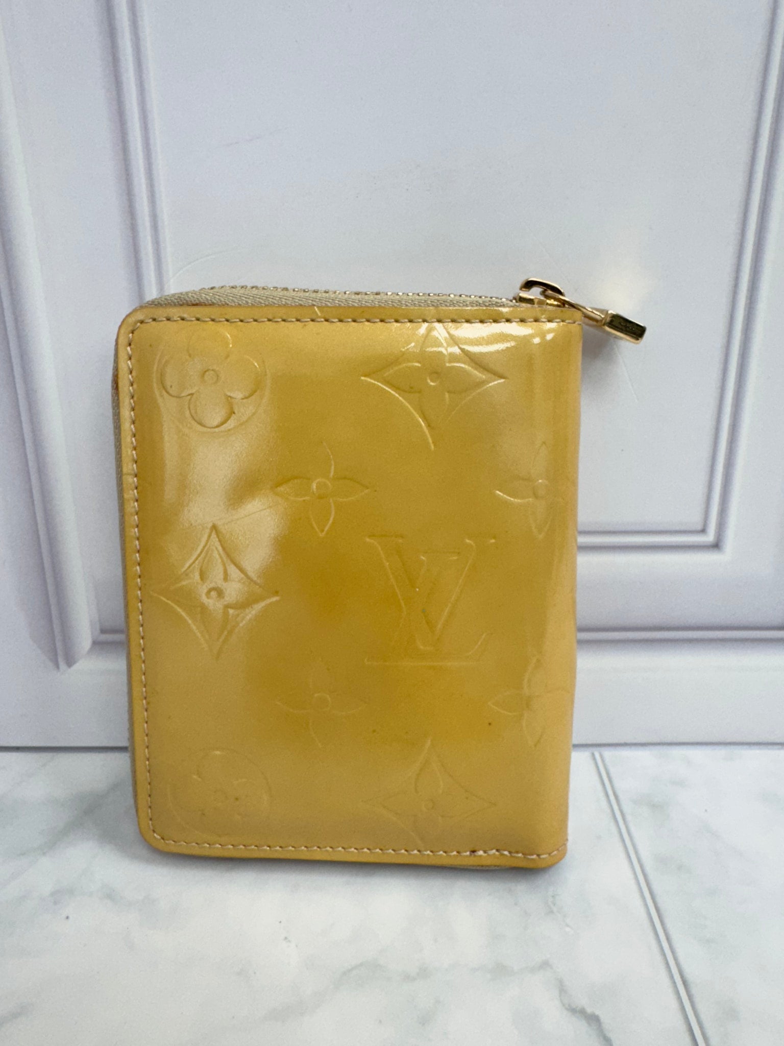 Louis Vuitton Yellow Monogram Vernis Zippy Coin Purse