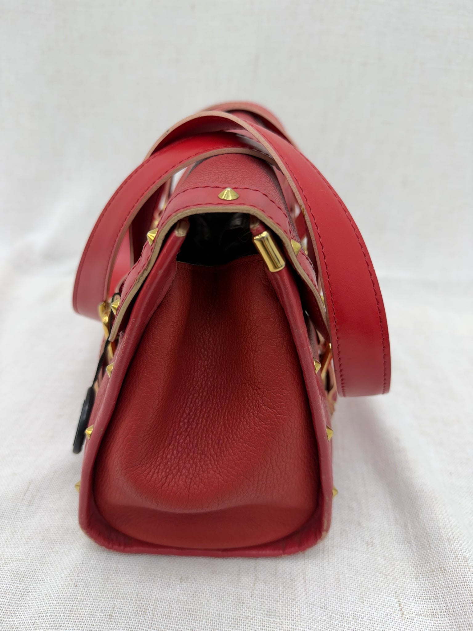 Louis Vuitton Red Leather Suhali L'Epanoui GM Shoulder Bag