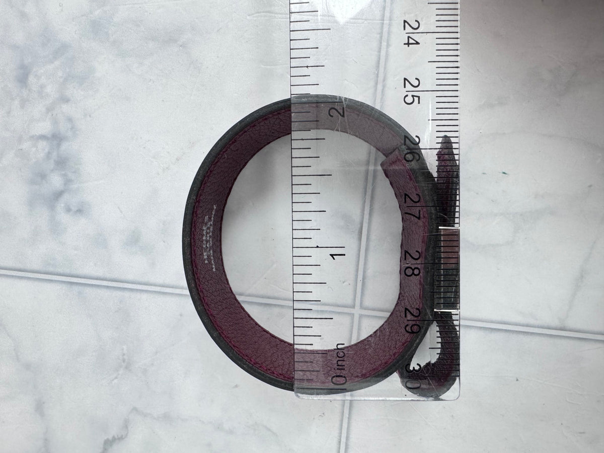 Hermes Burgundy Leather Artemis Bracelet