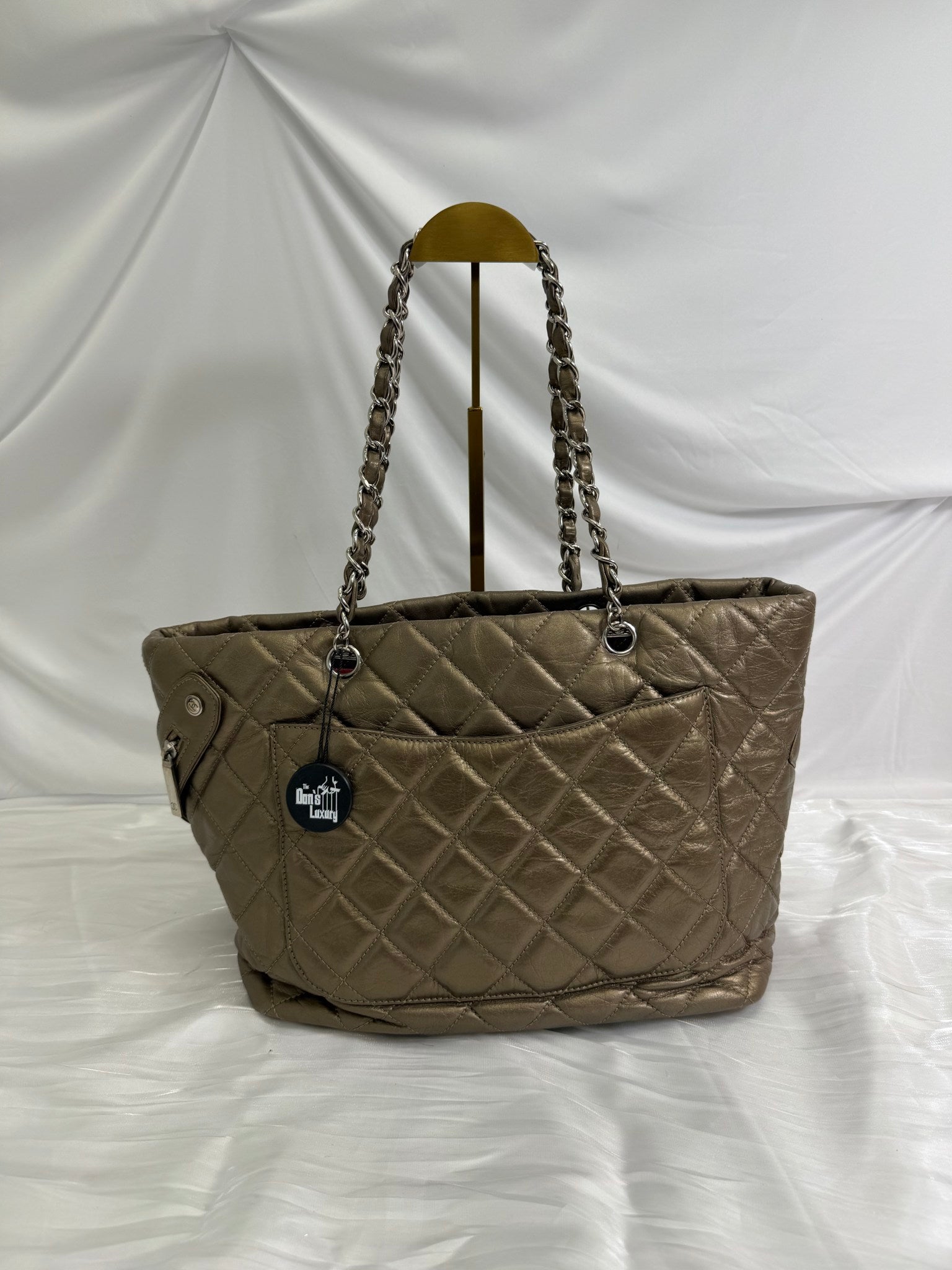 Chanel Bronze Metallic Calfskin Cambon Tote