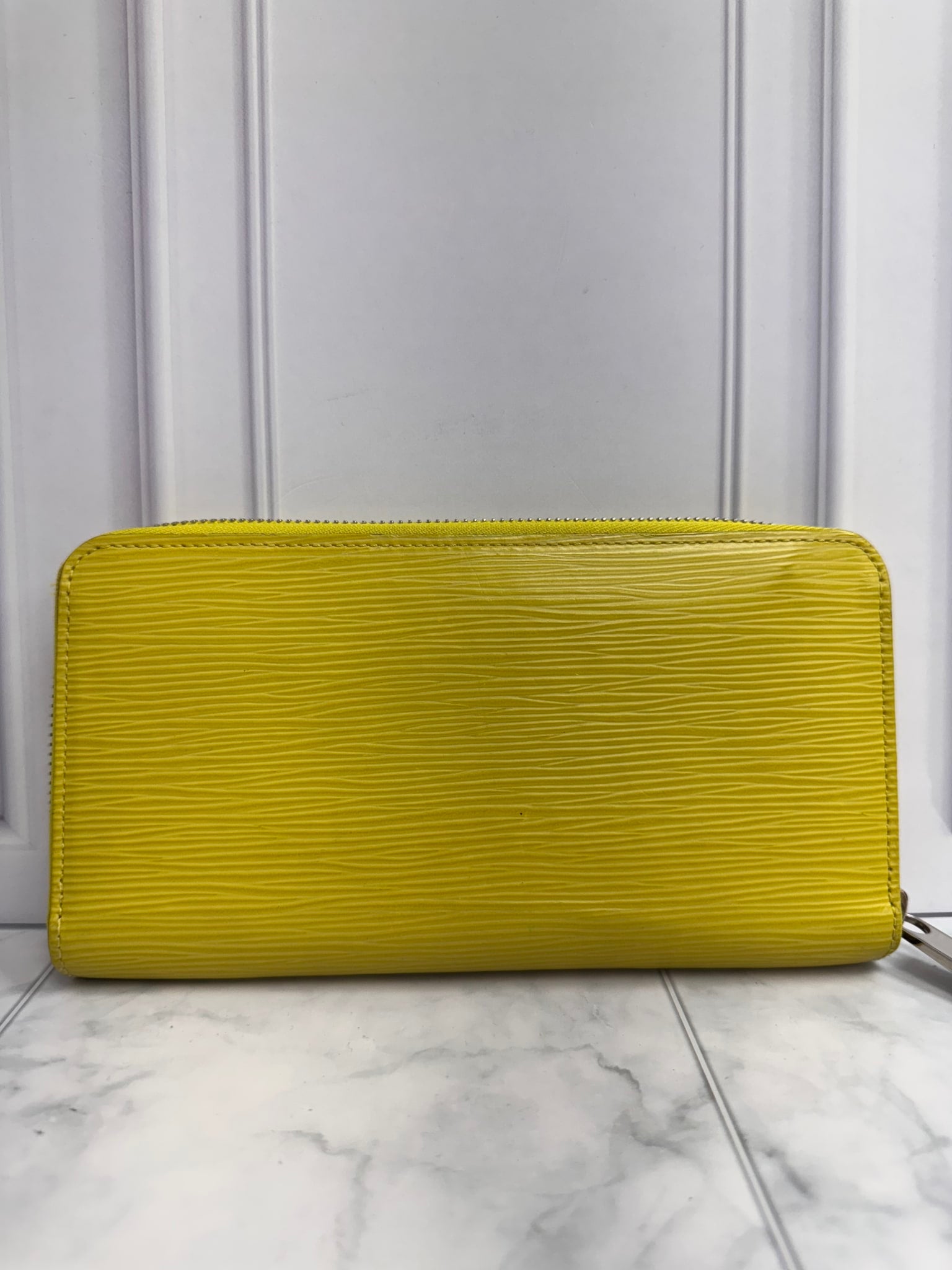Louis Vuitton Yellow Epi Zippy Wallet