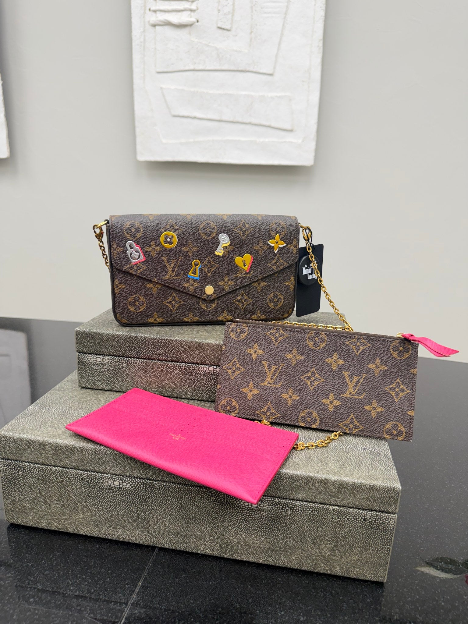 Louis Vuitton Monogram Love Lock Pochette Felicie Crossbody Bag