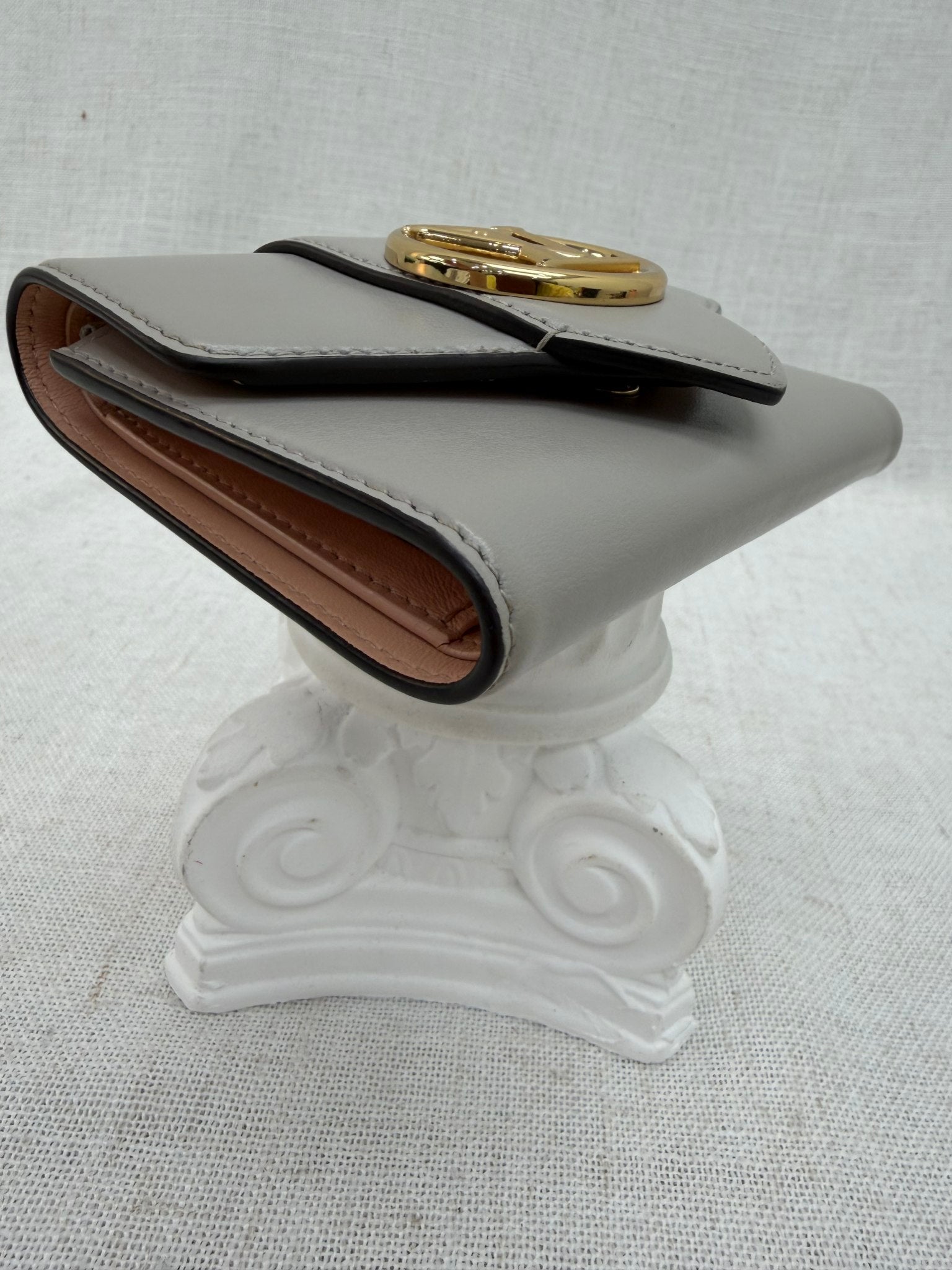 Louis Vuitton Gray Leather Pont Neuf Compact Wallet