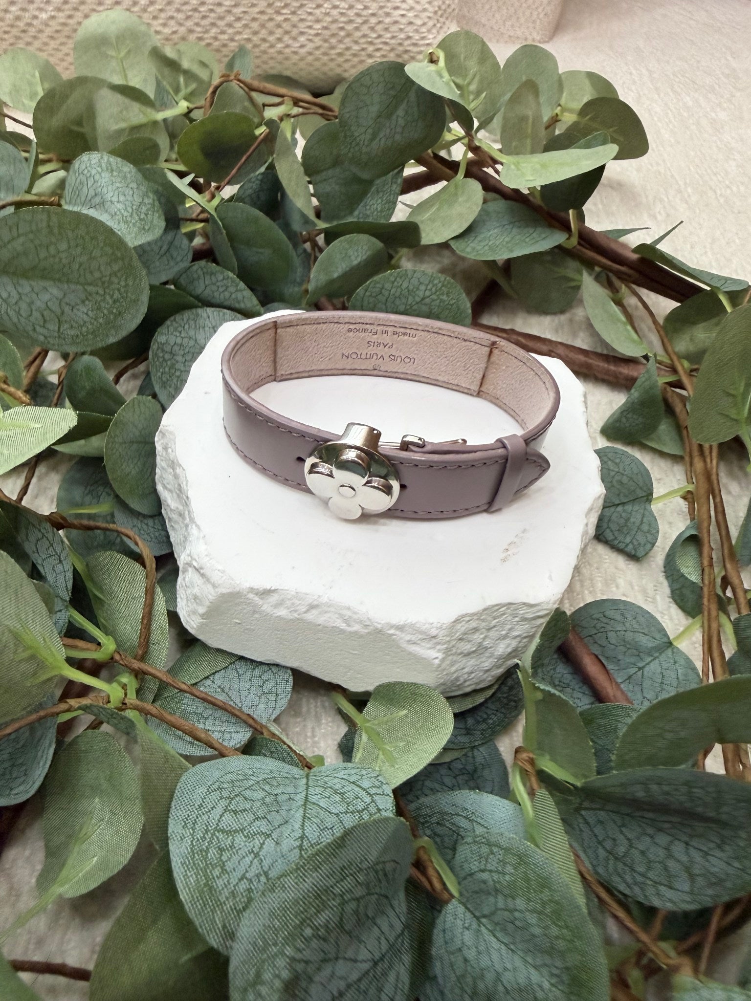 Louis Vuitton Grey Epi Leather Good Luck Bracelet