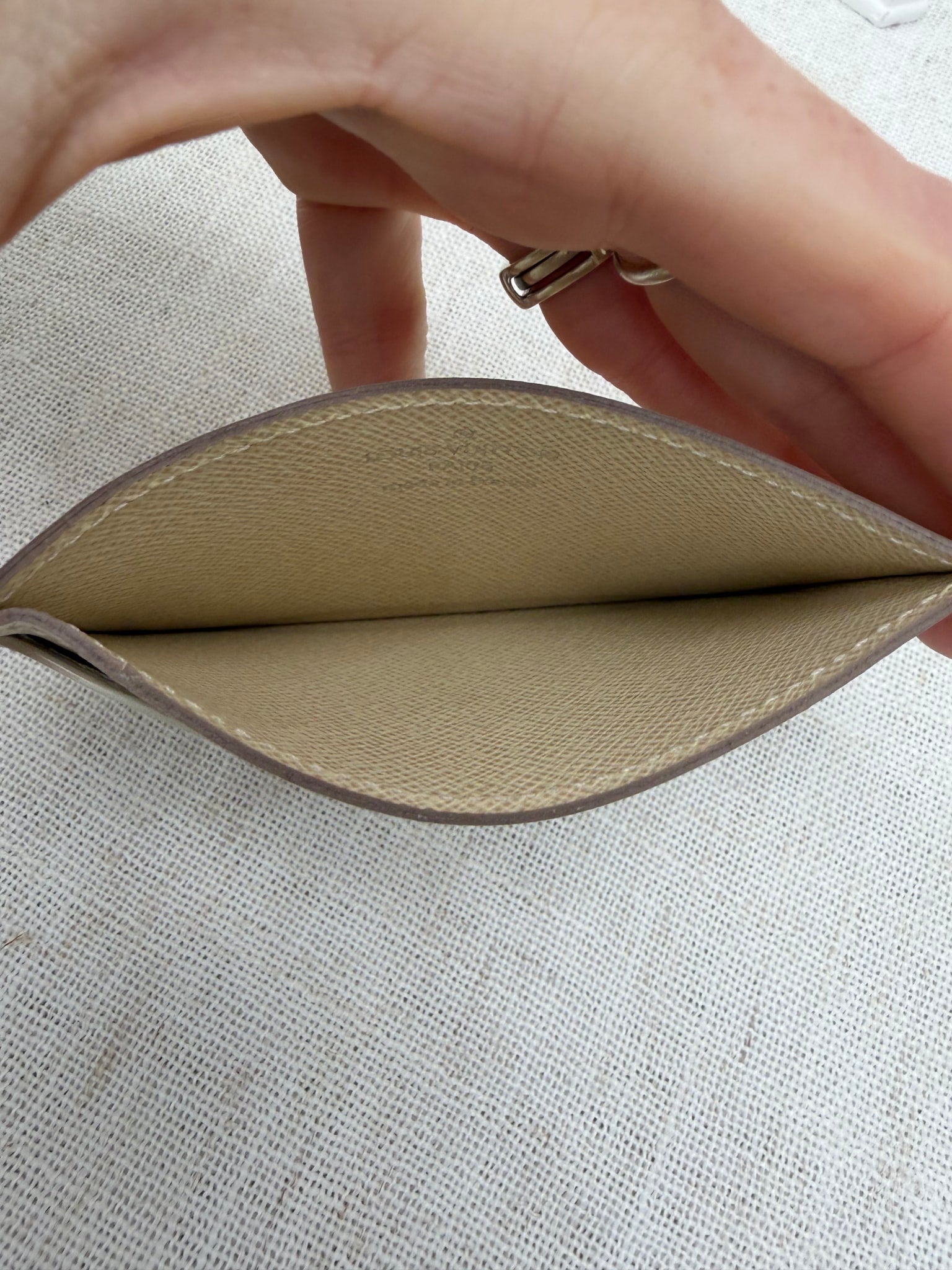 Louis Vuitton White Epi Card Holder