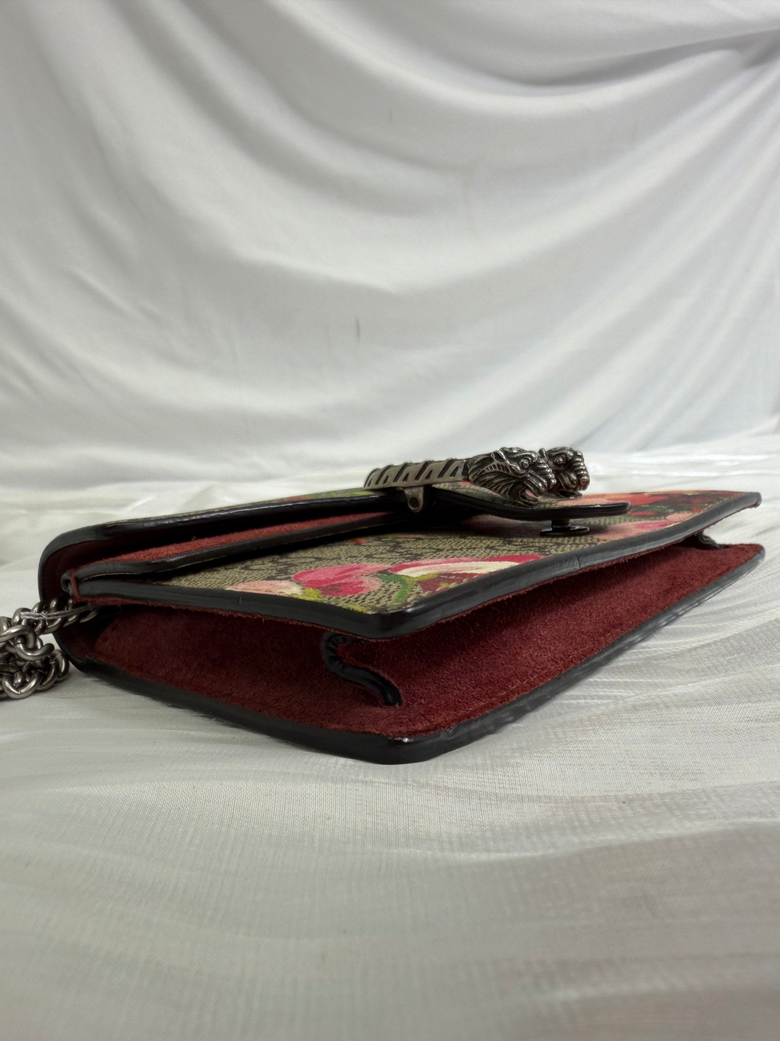 Gucci GG Supreme Pink Blooms Super Mini Dionysus Bag