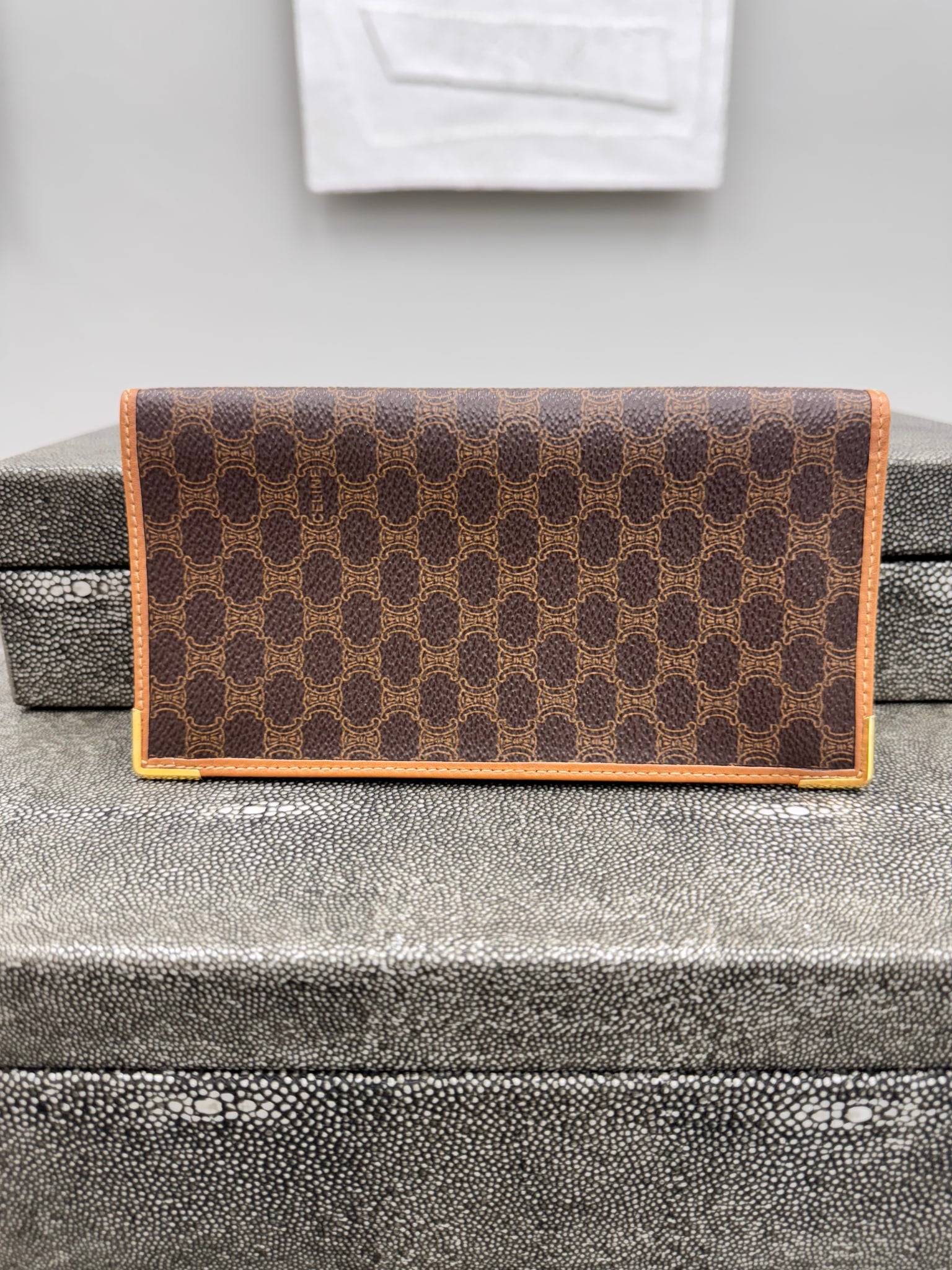 Celine Macadam Coated Canvas Long Wallet
